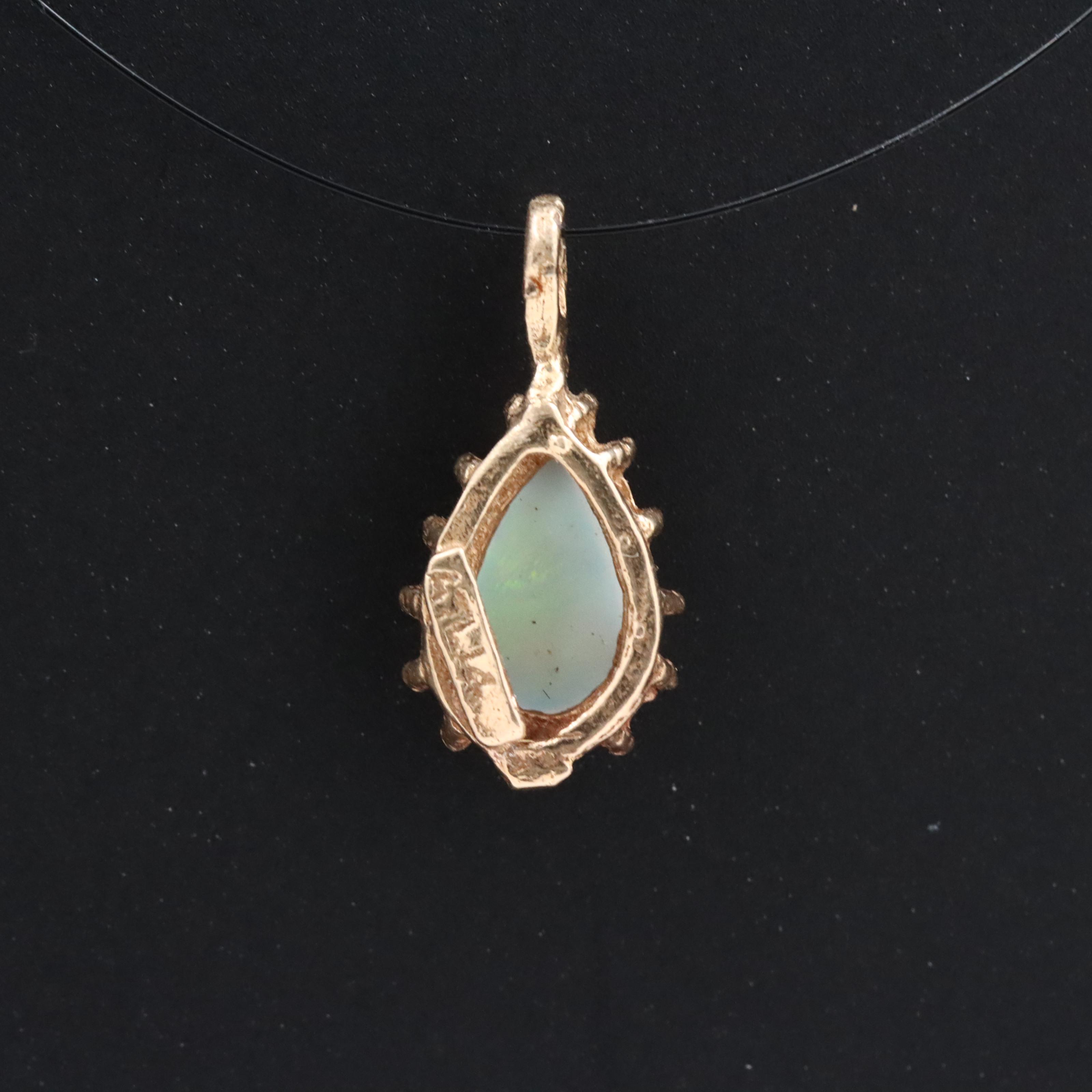 14K Opal Pendant