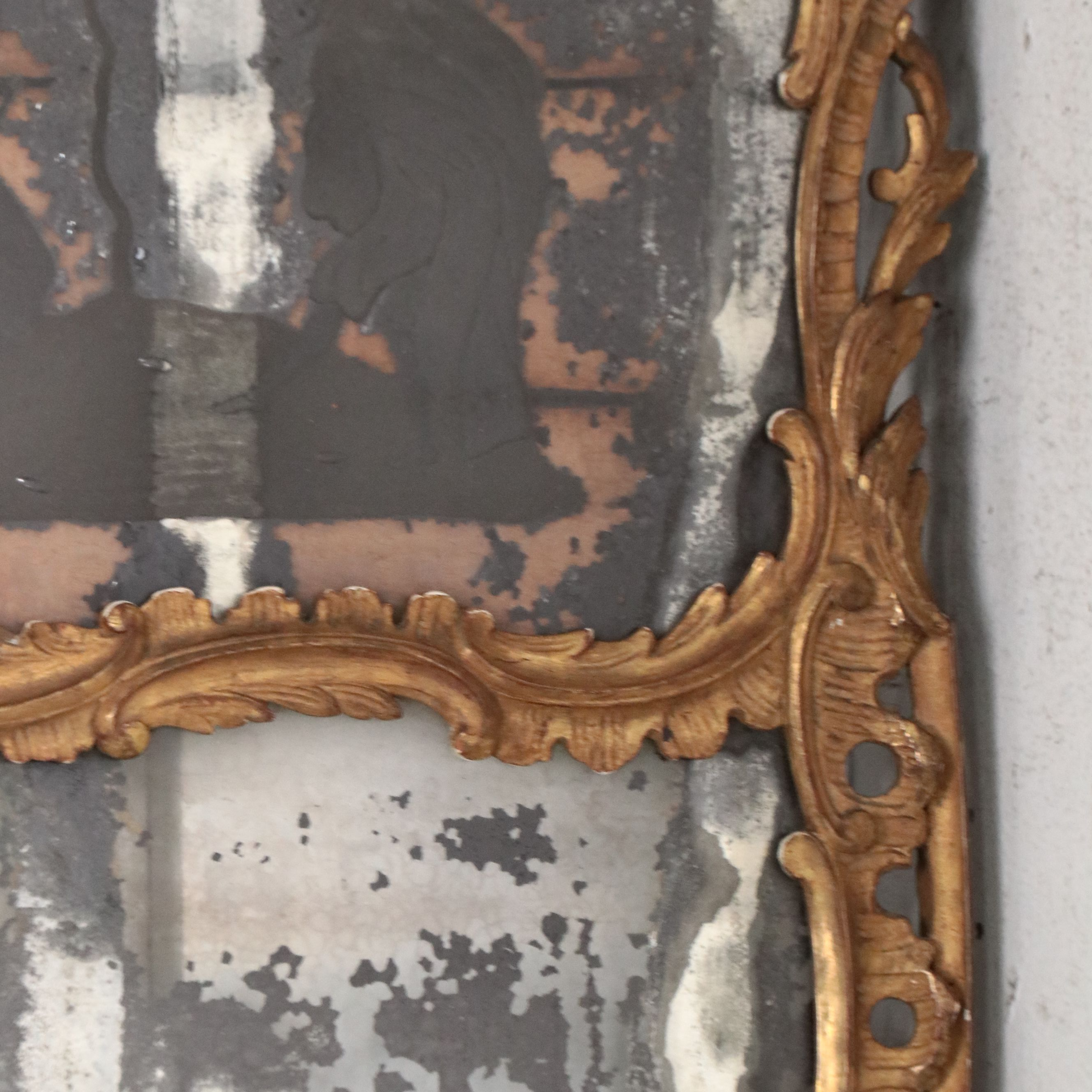 Pair of Louis XV Carved Giltwood Trumeau Mirrors