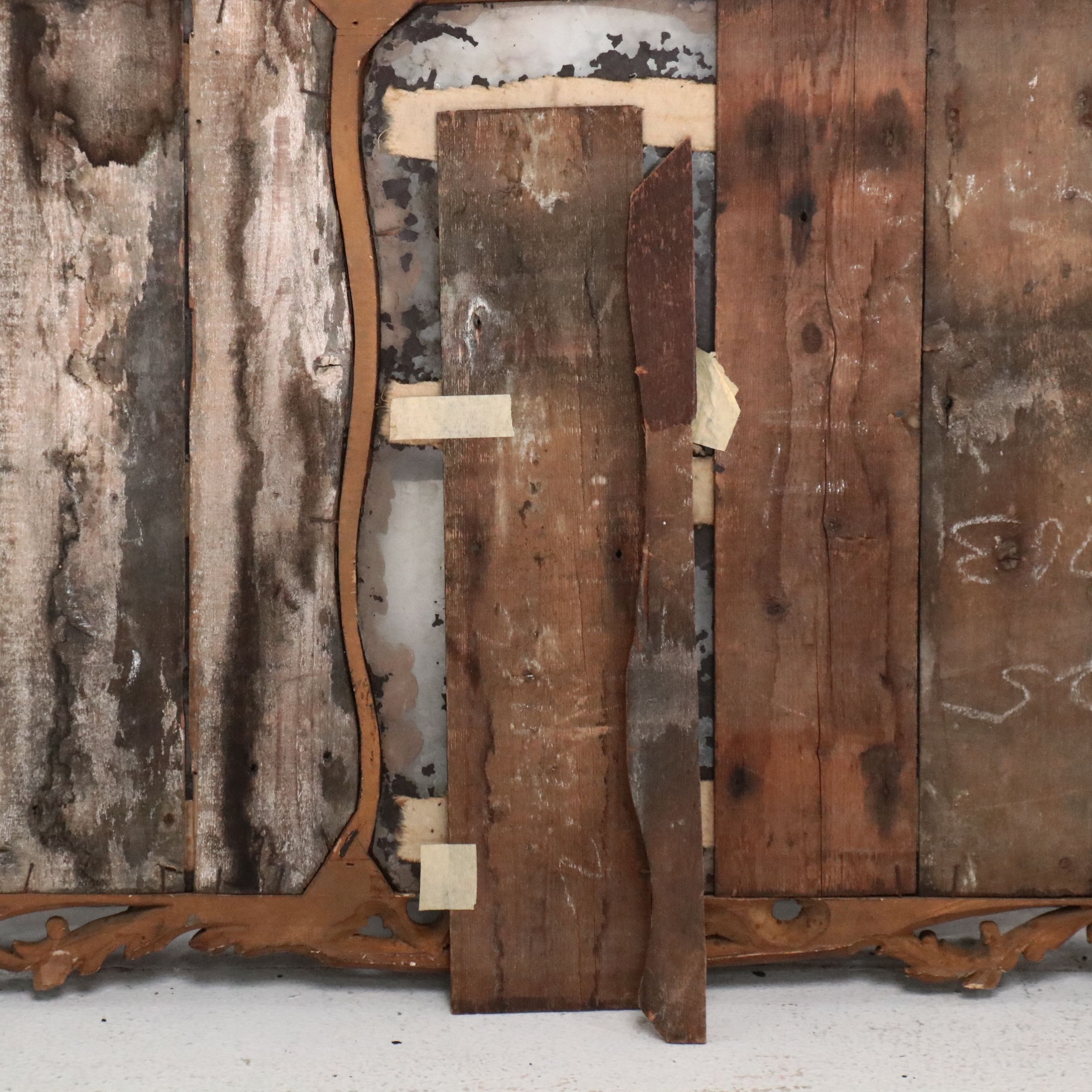 Pair of Louis XV Carved Giltwood Trumeau Mirrors