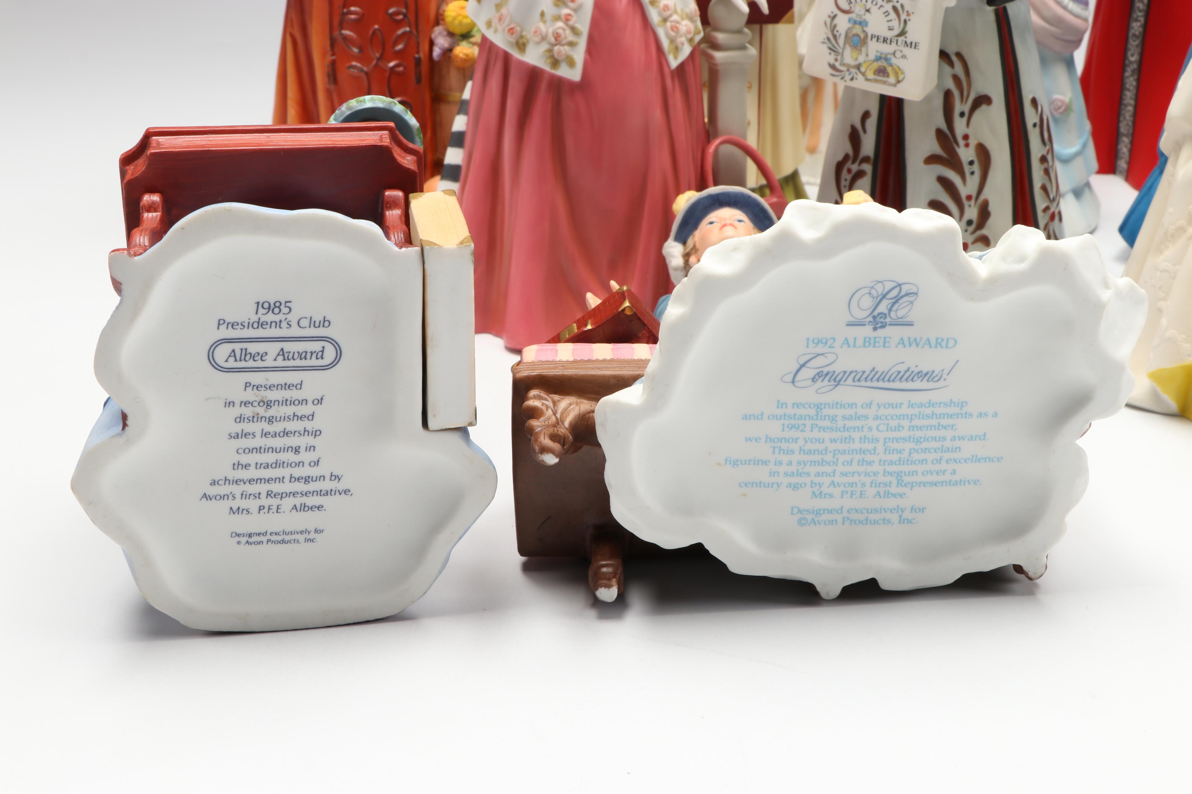 Avon President's Club "Albee Award" Porcelain Figures