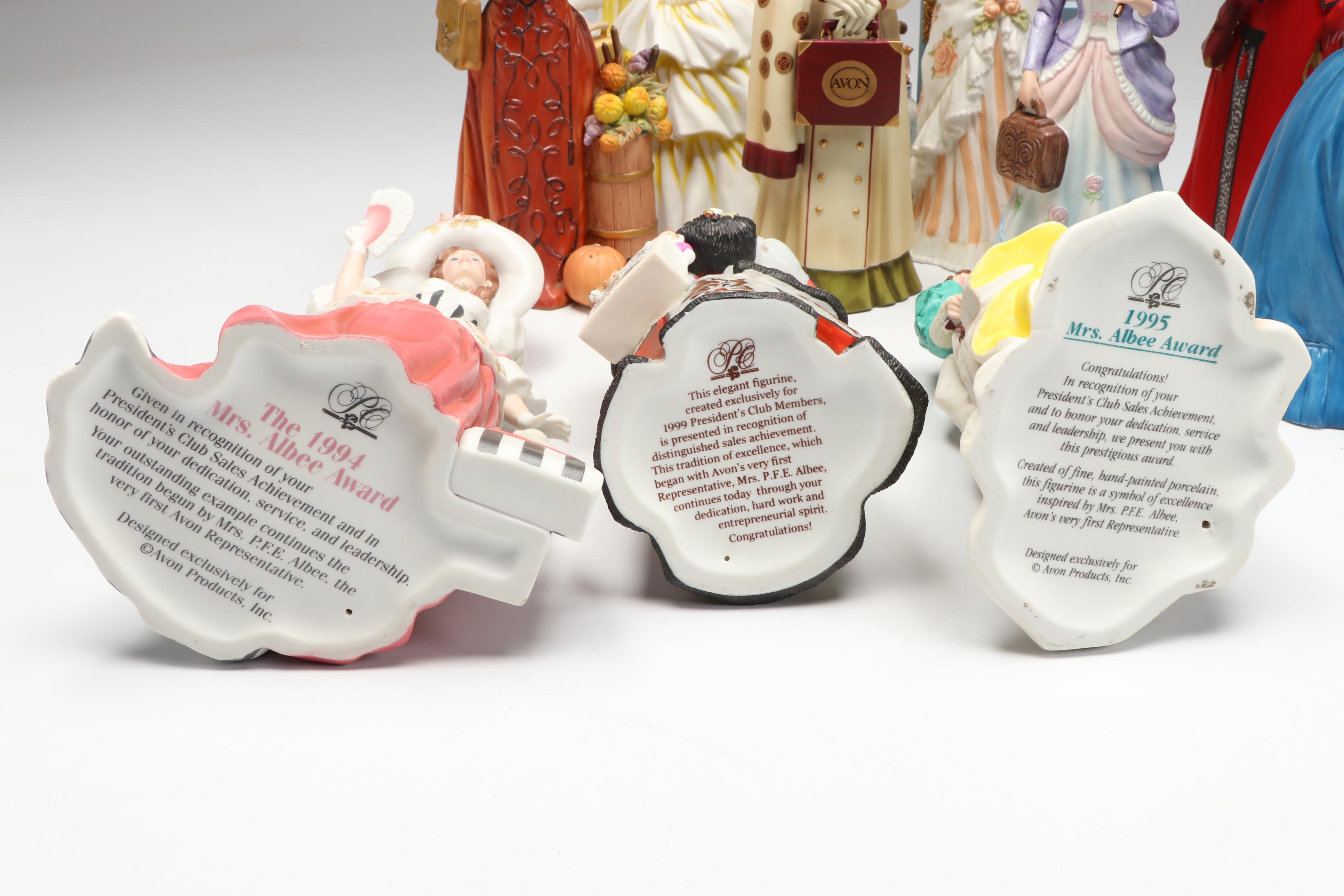 Avon President's Club "Albee Award" Porcelain Figures