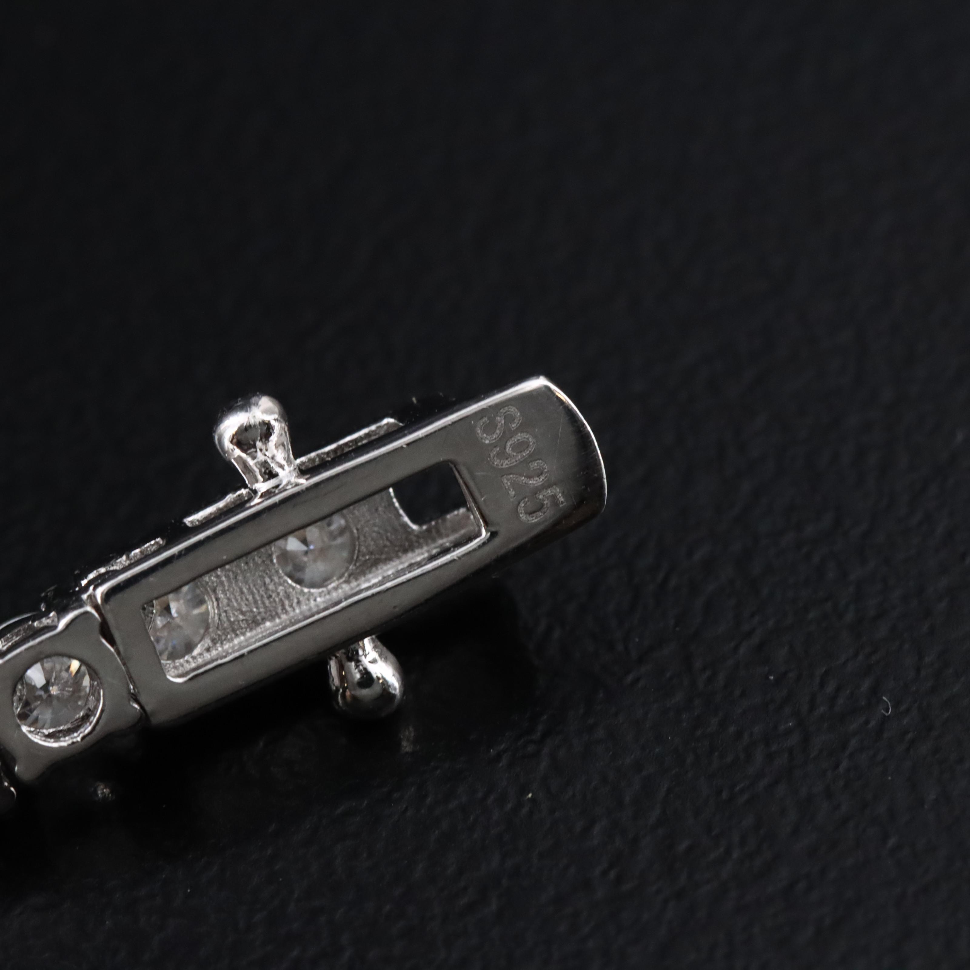 Sterling Moissanite Rivière Necklace