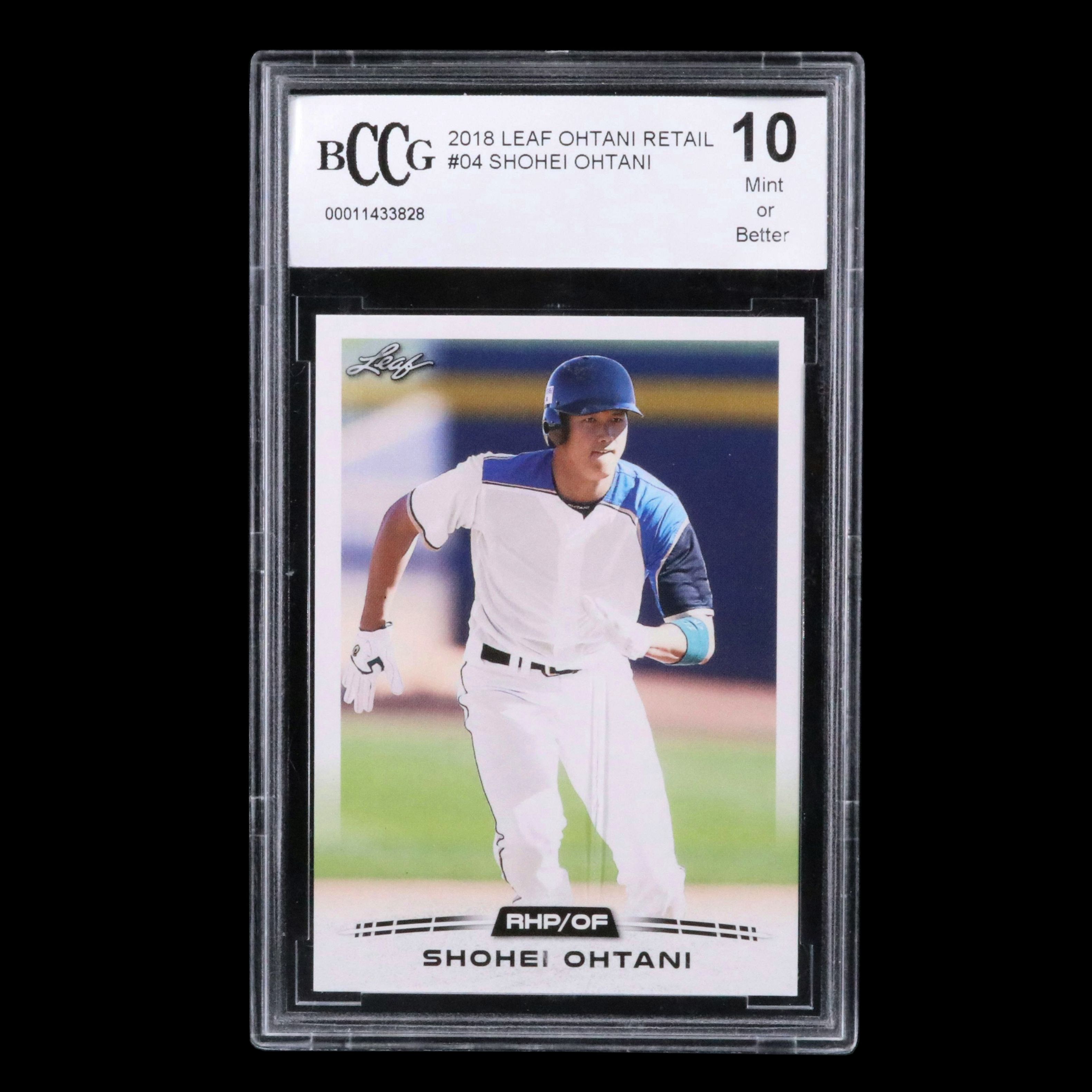 2018 Leaf Shohei Ohtani Rookie Year Baseball Card Graded BCCG 10