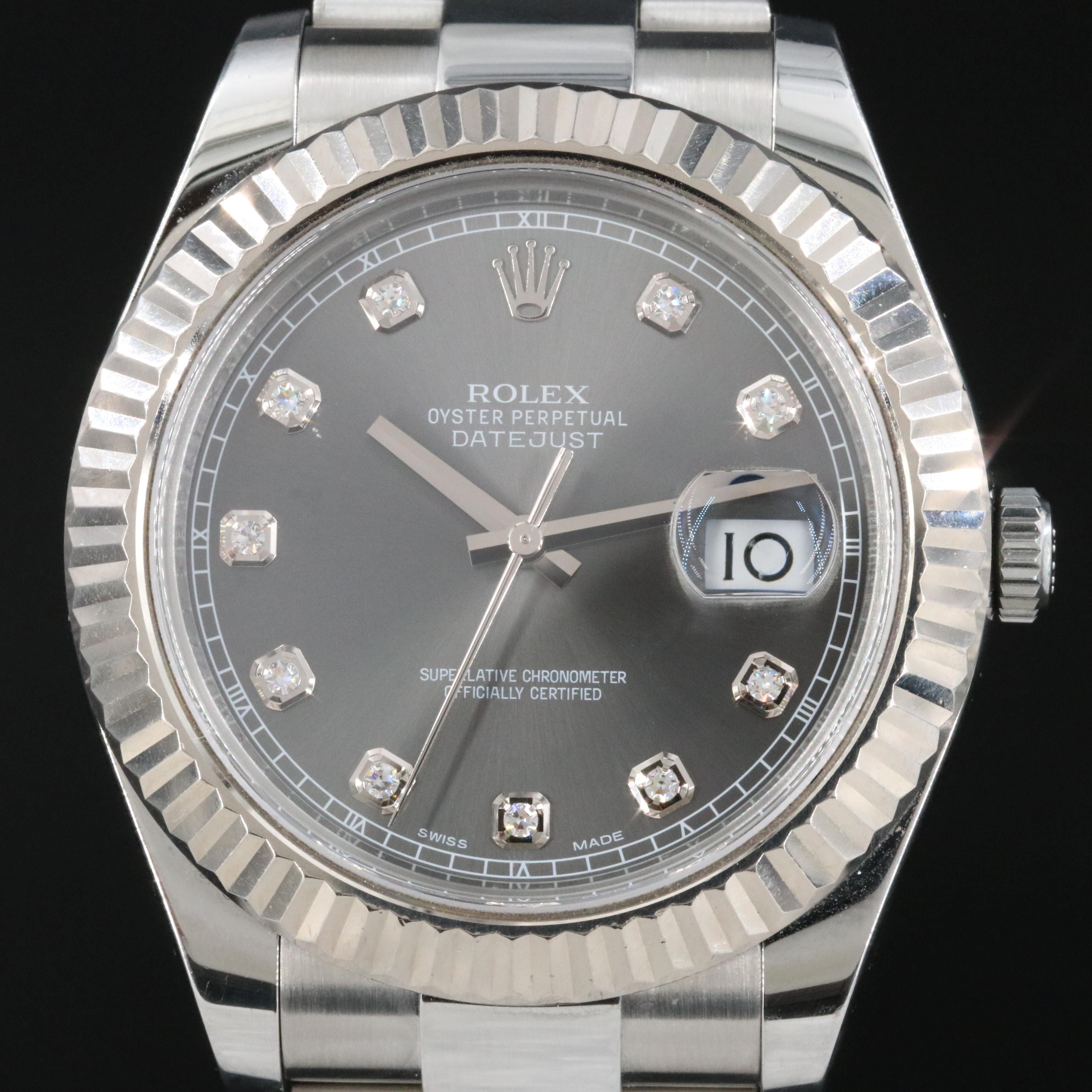 Rolex Datejust II Factory Diamond Dial 116334 Watch