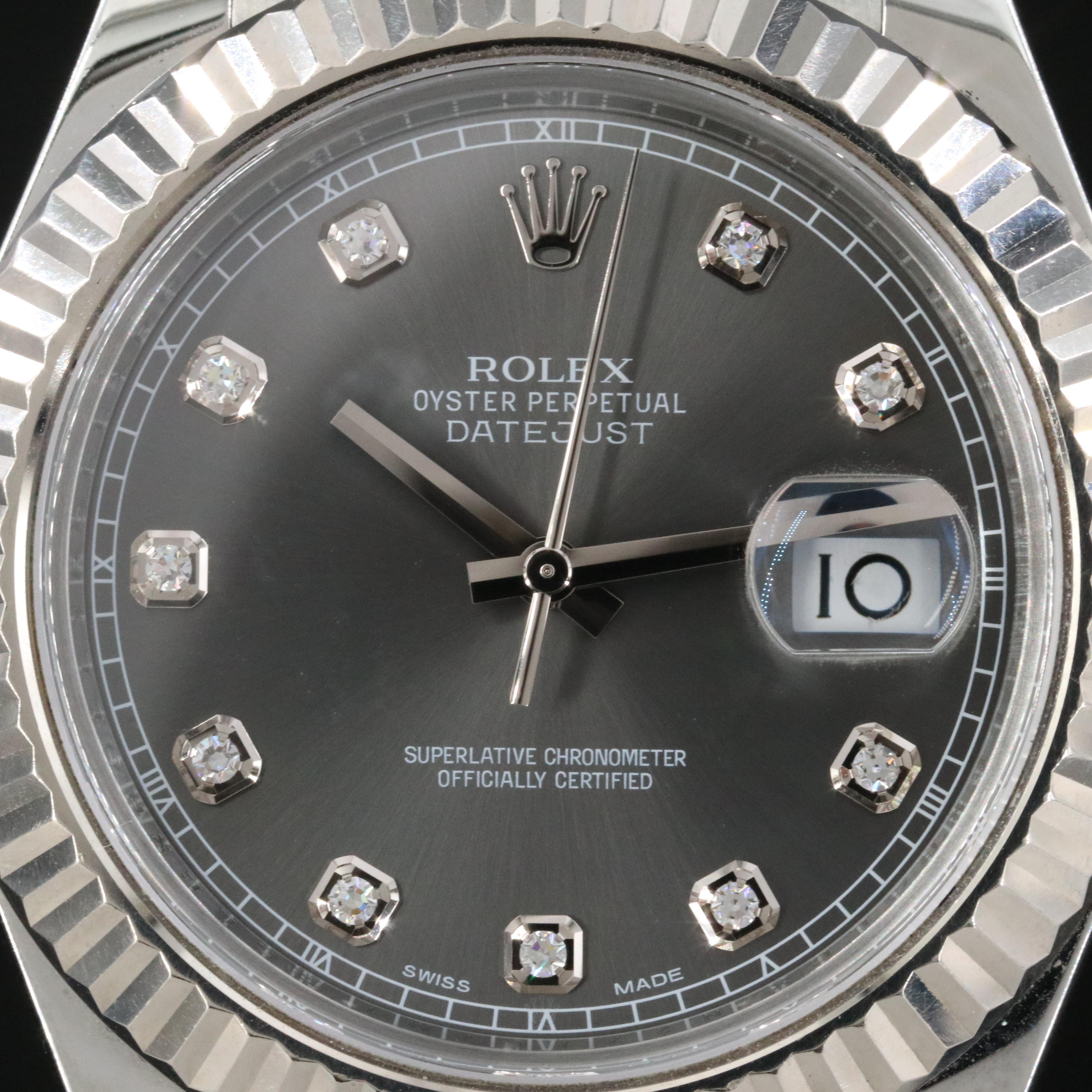 Rolex Datejust II Factory Diamond Dial 116334 Watch