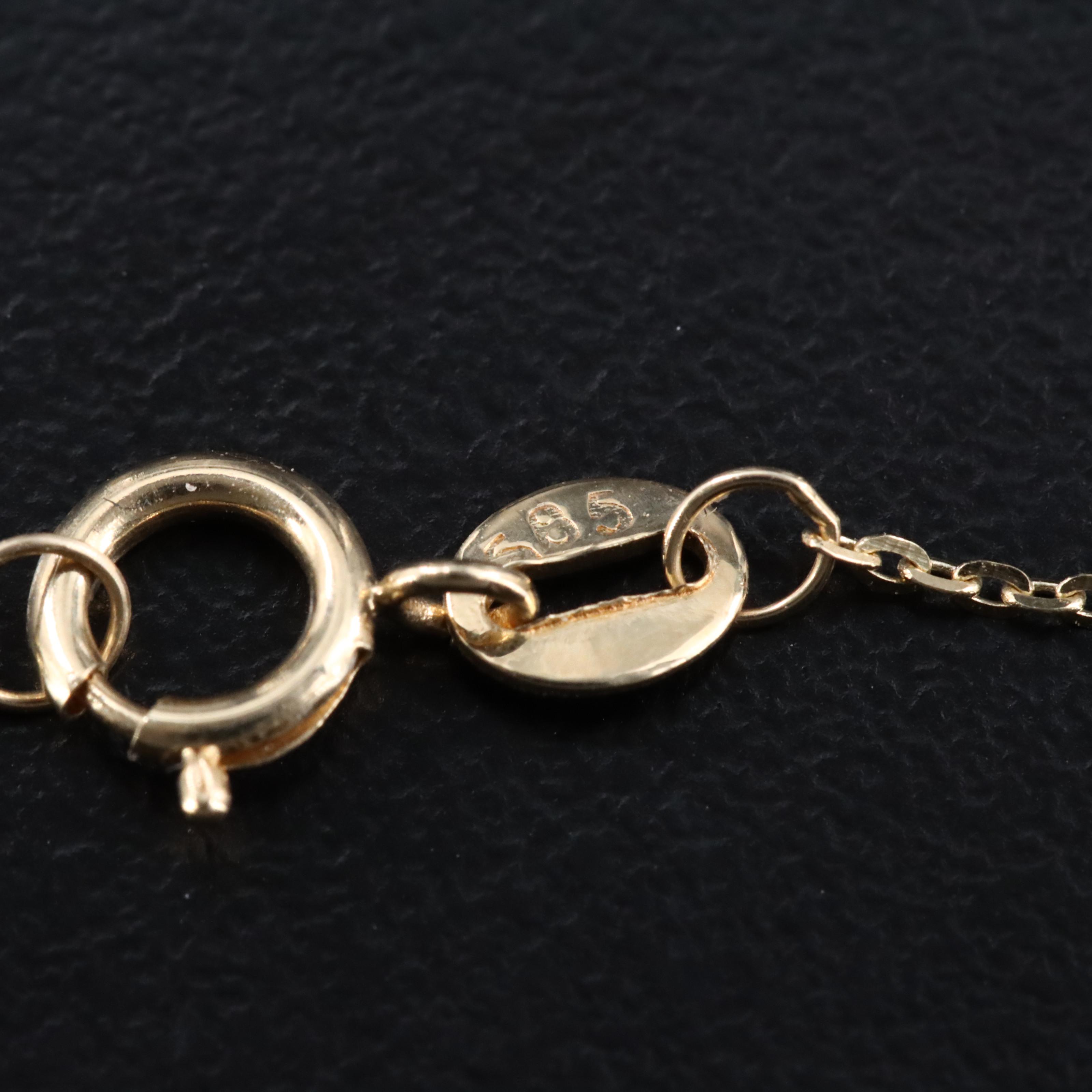 14K 0.40 CTW Diamond Station Necklace