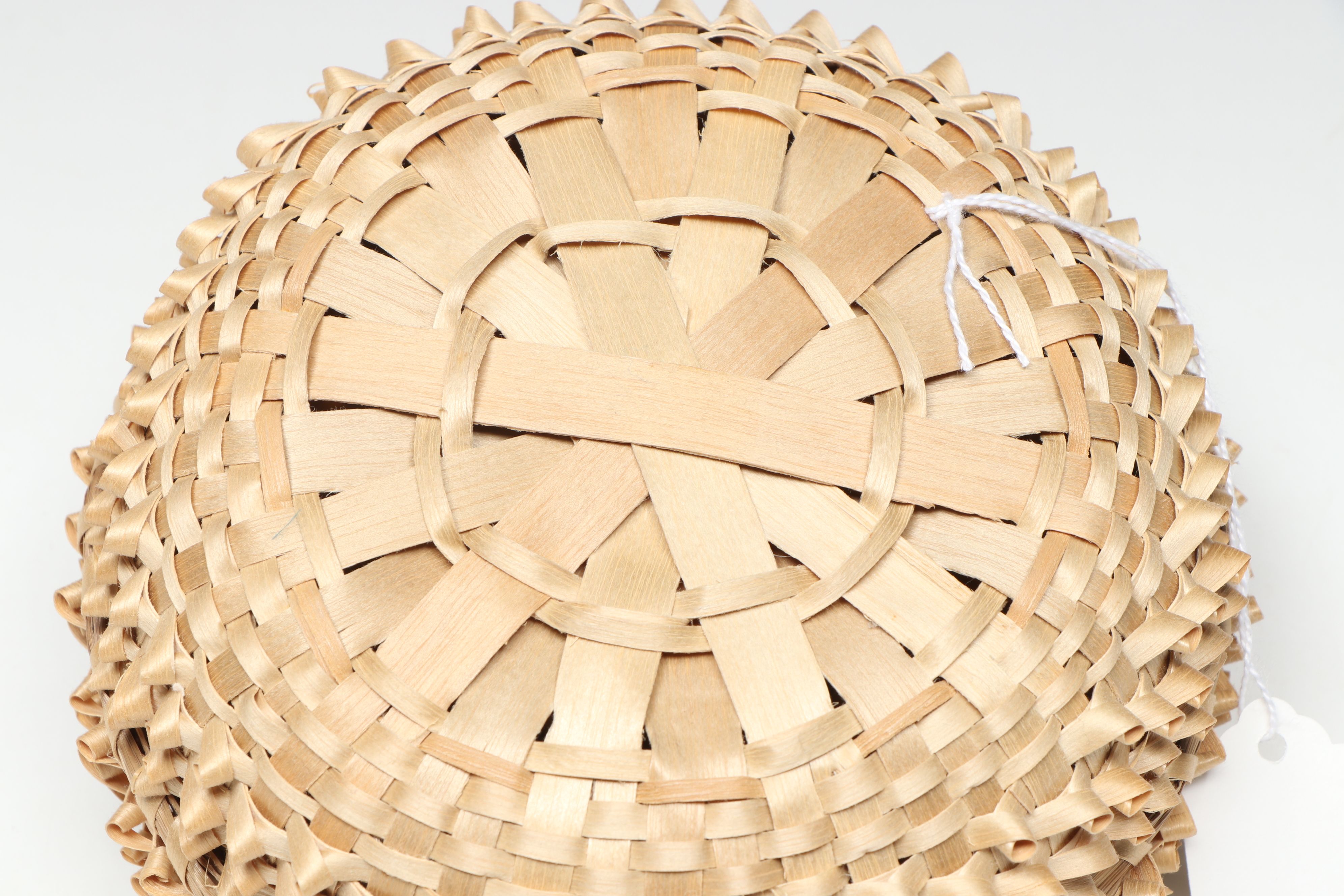 Rose Ann Bernard with Other Sweetgrass and White Ash Mi'kmaq Lidded Basket