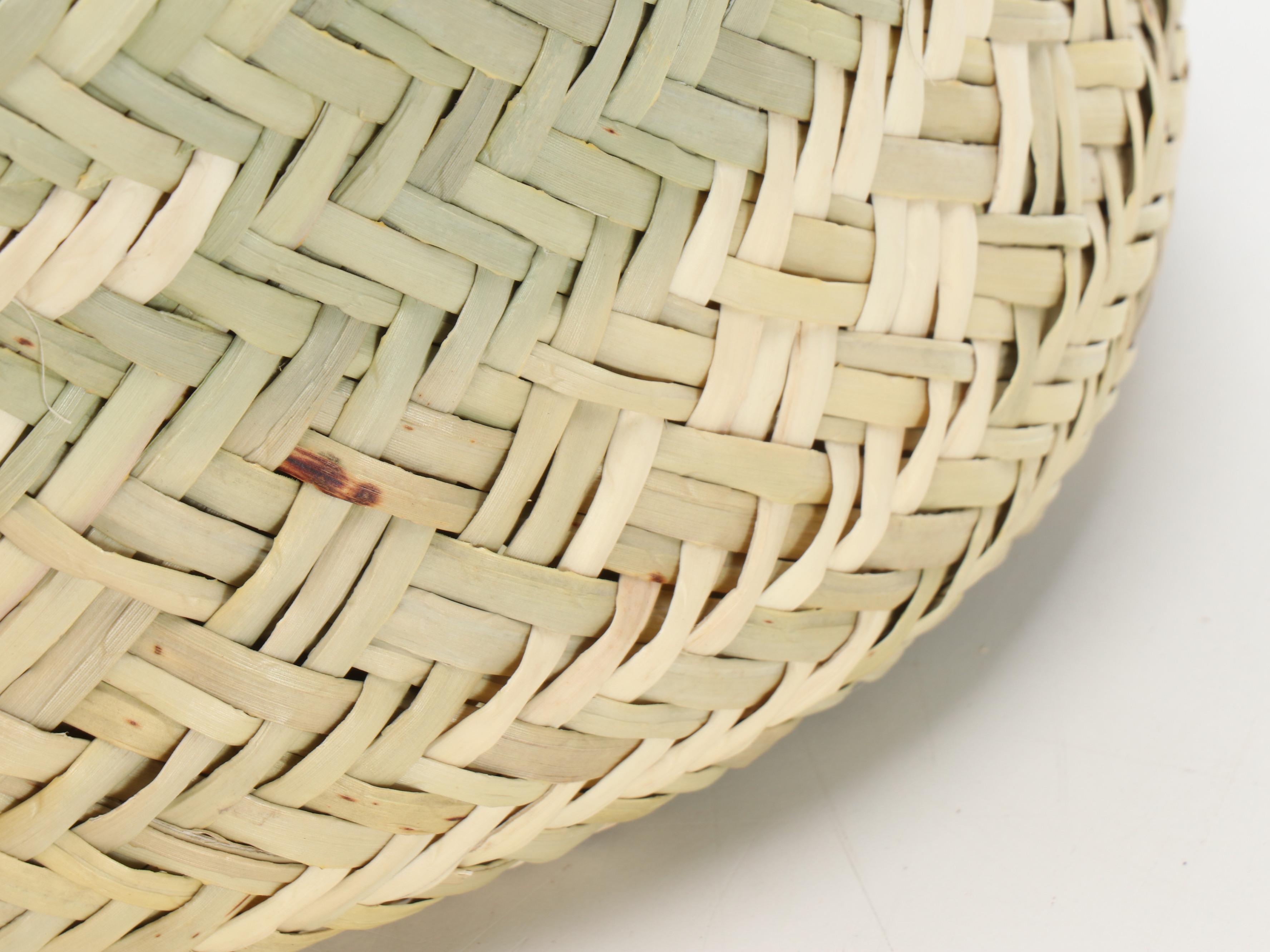 Mexican Tarahumara Peoples Tortilla Vessel with Other Woven Beargrass Baskets