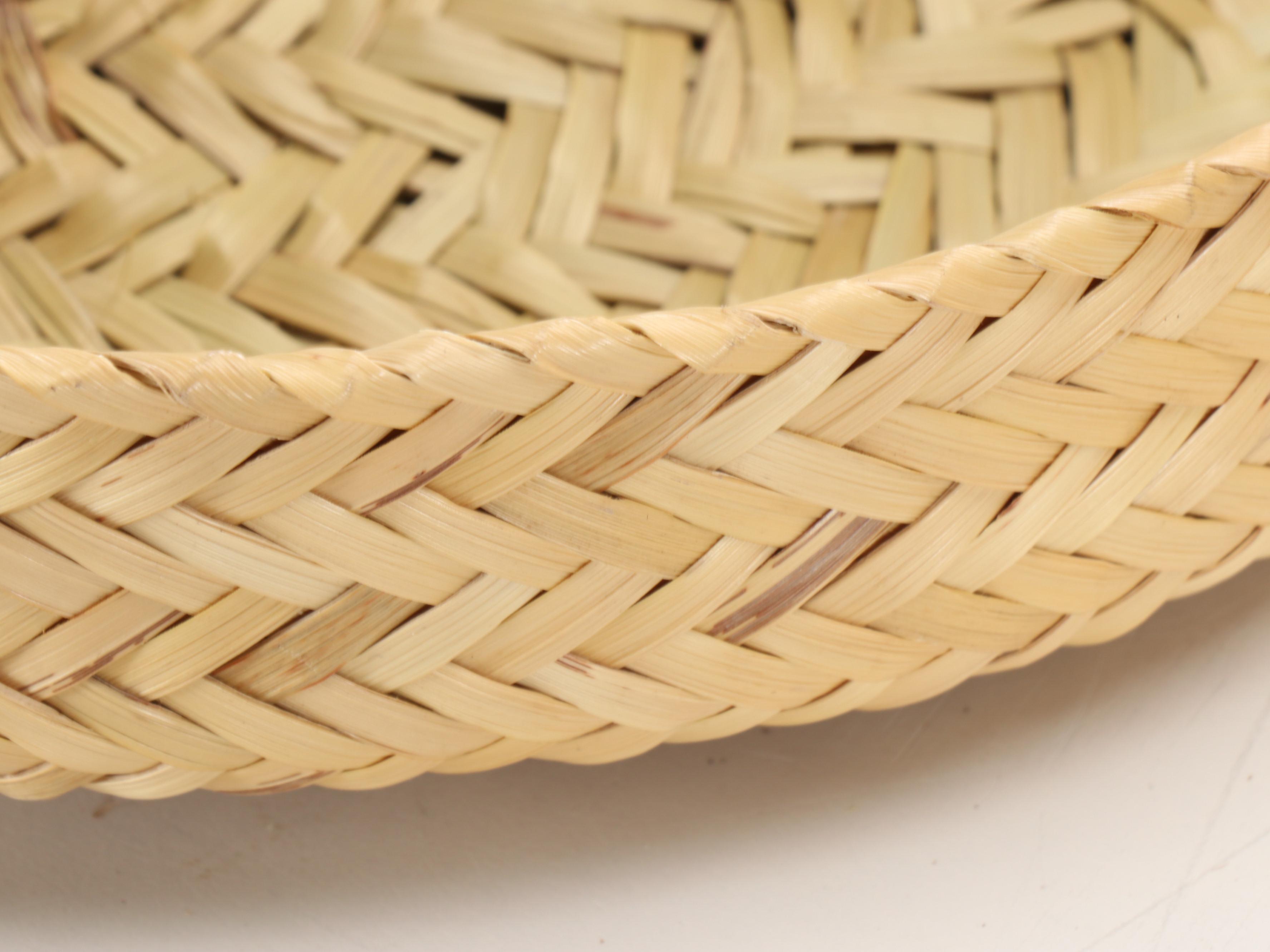 Mexican Tarahumara Peoples Tortilla Vessel with Other Woven Beargrass Baskets