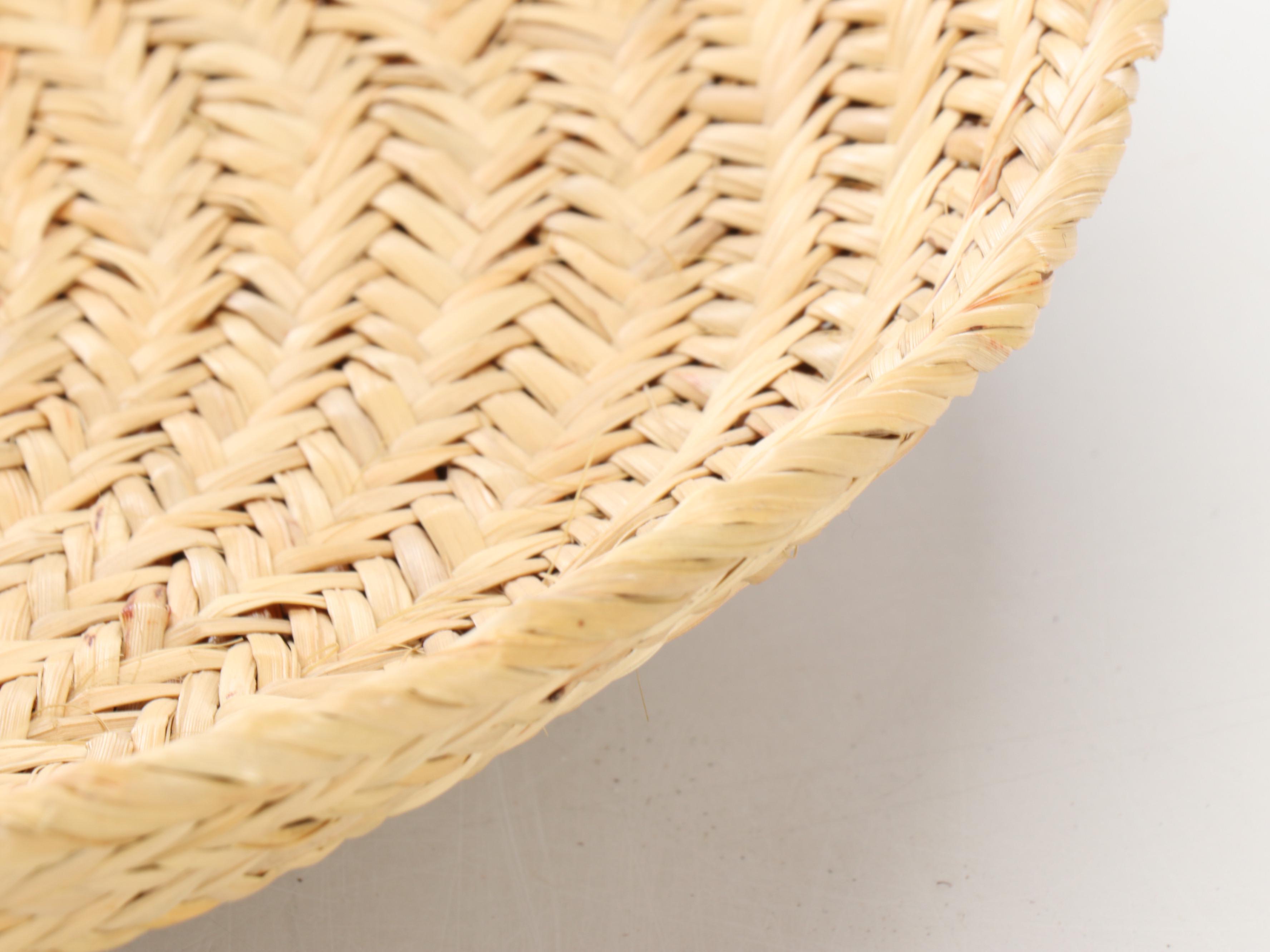 Mexican Tarahumara Peoples Tortilla Vessel with Other Woven Beargrass Baskets