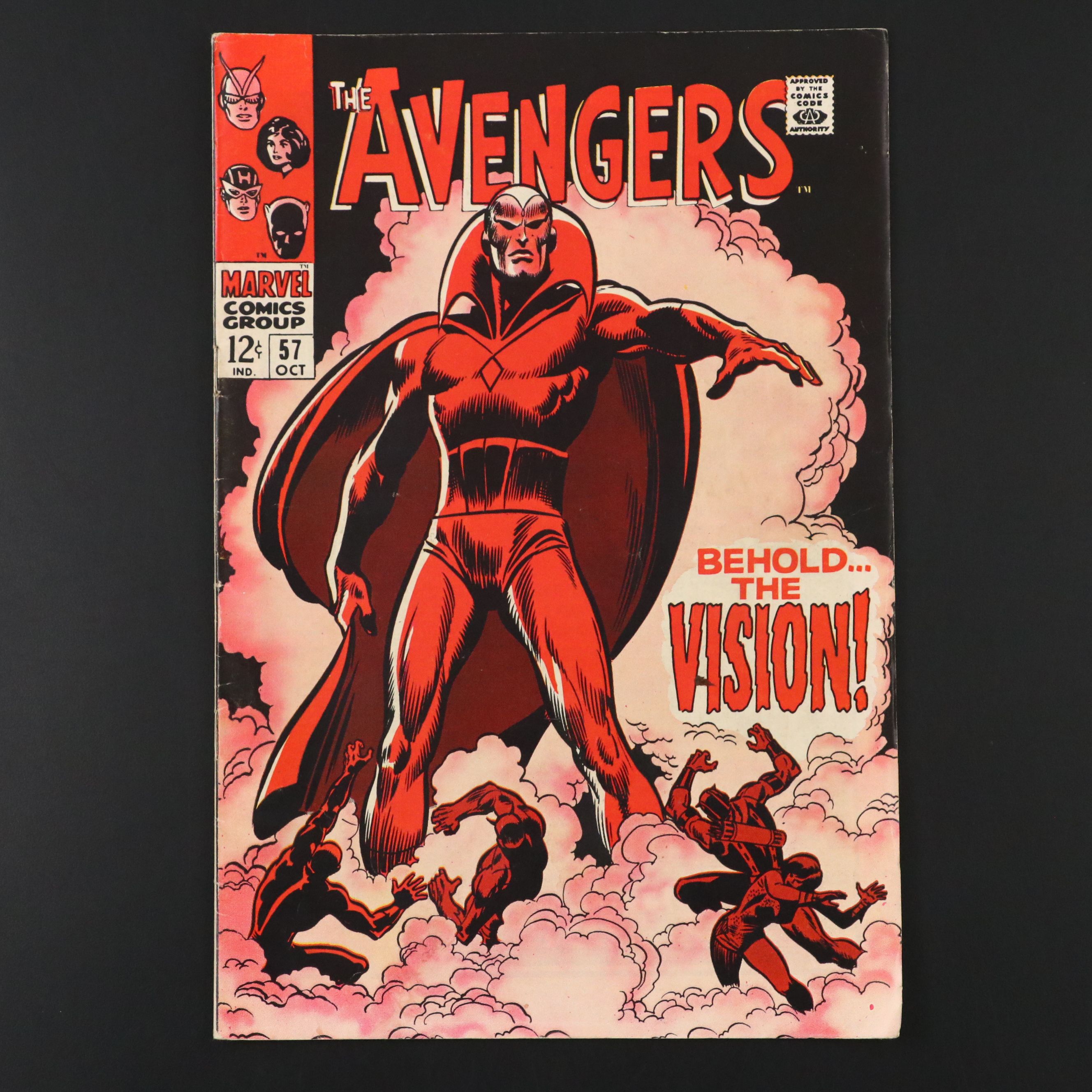 Marvel Comics "The Avengers #57" with First Appearance of Vision, 1968