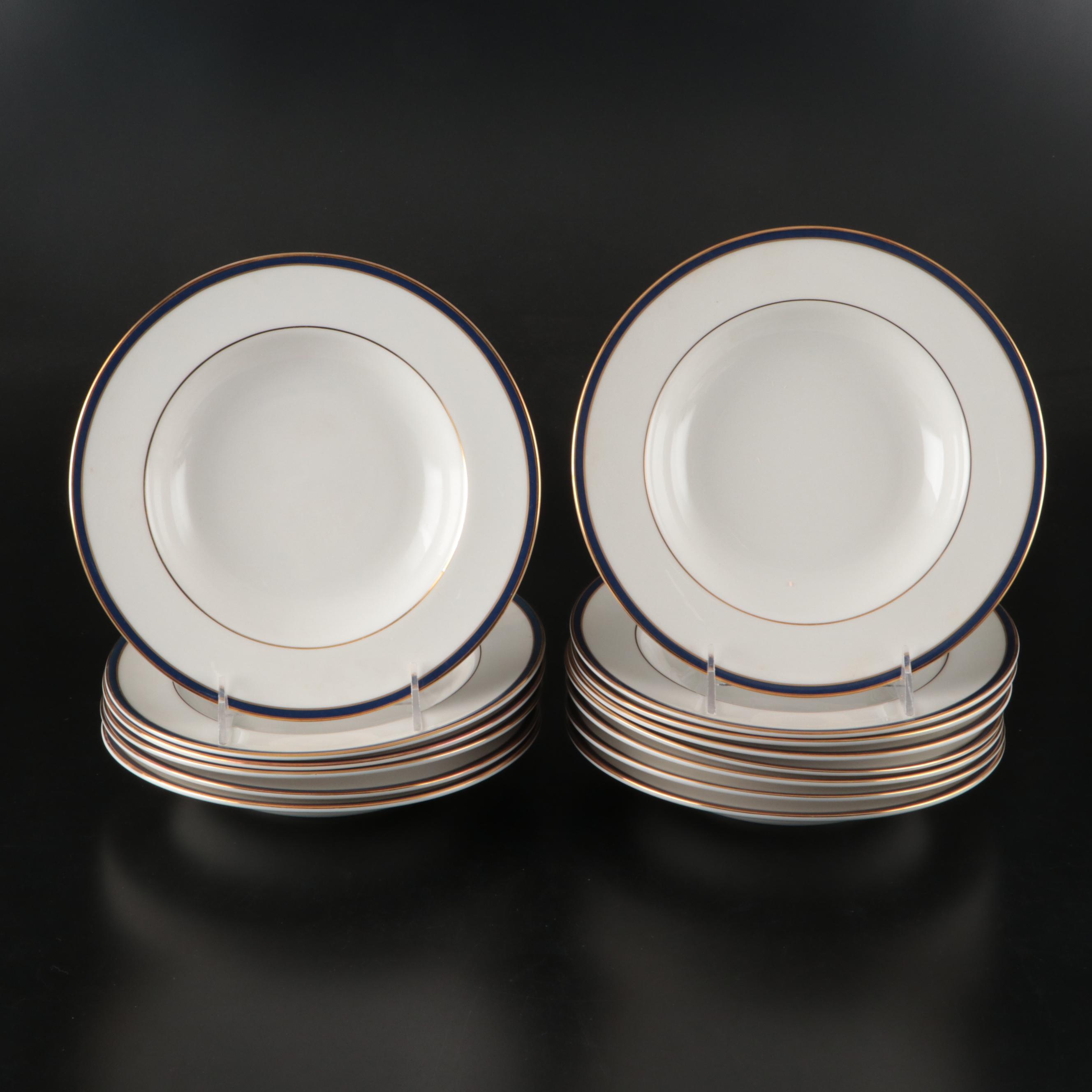 Lenox "Vintage Jewel" and Royal Doulton "Oxford Blue" Porcelain Dinnerware