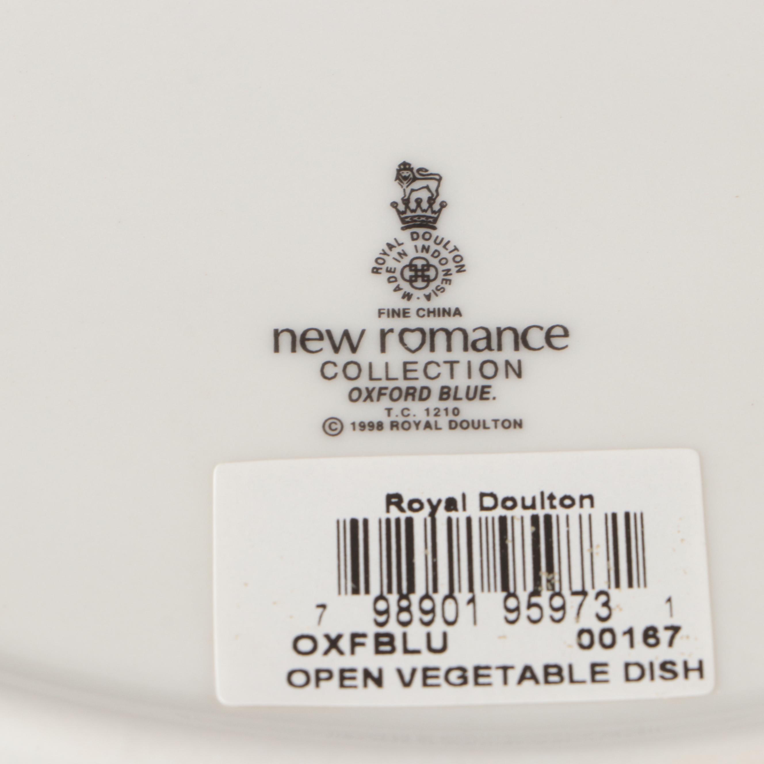 Lenox "Vintage Jewel" and Royal Doulton "Oxford Blue" Porcelain Dinnerware