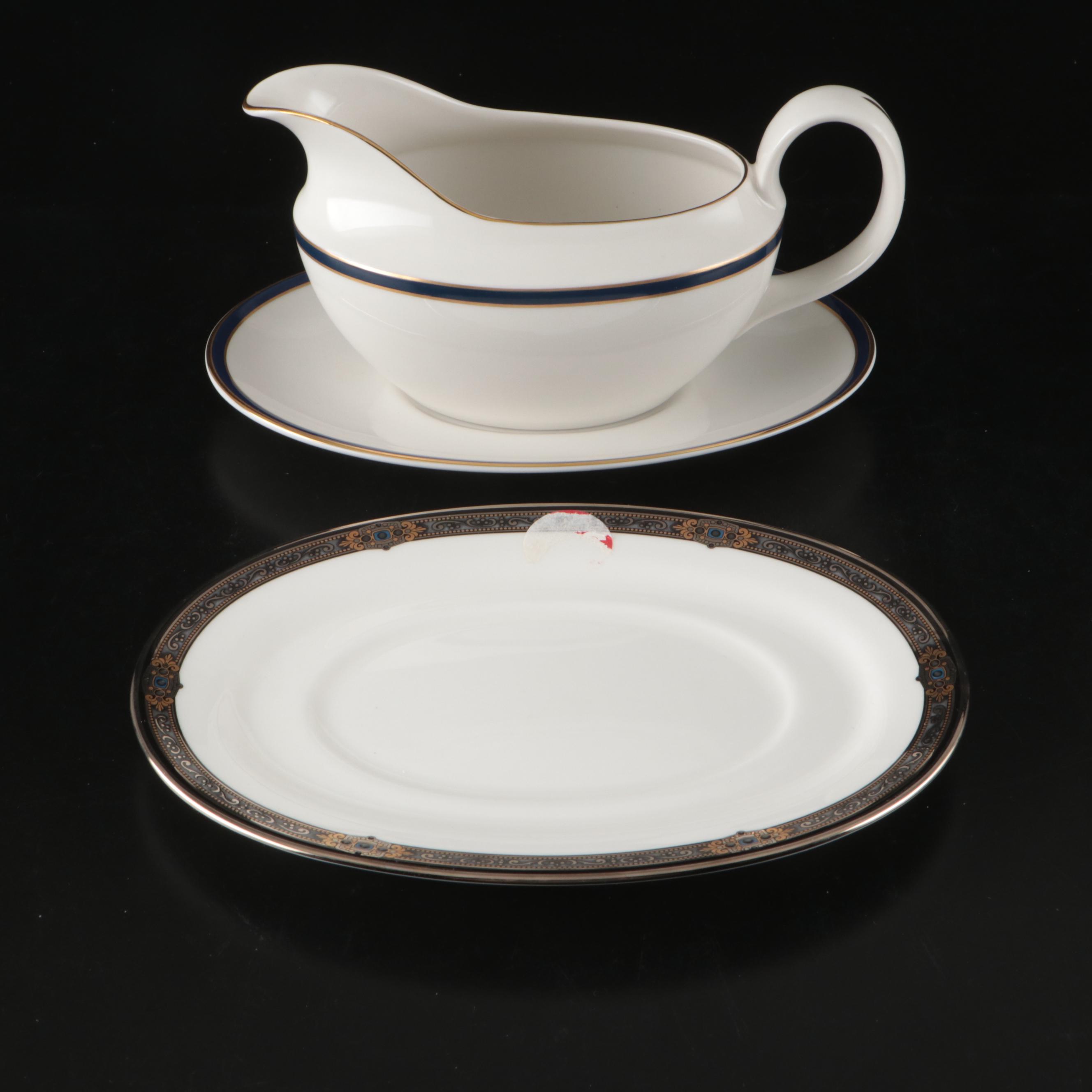 Lenox "Vintage Jewel" and Royal Doulton "Oxford Blue" Porcelain Dinnerware