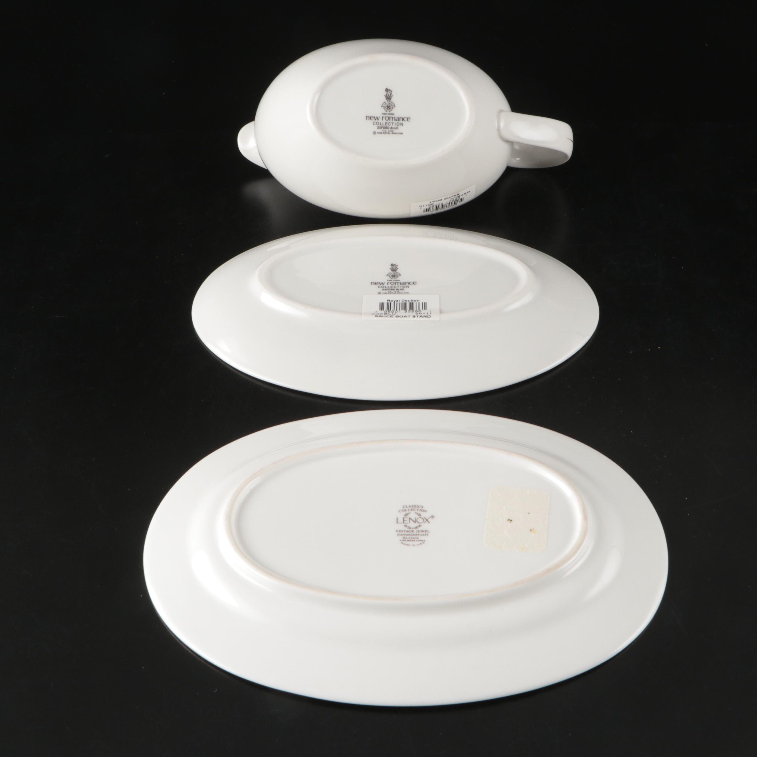 Lenox "Vintage Jewel" and Royal Doulton "Oxford Blue" Porcelain Dinnerware