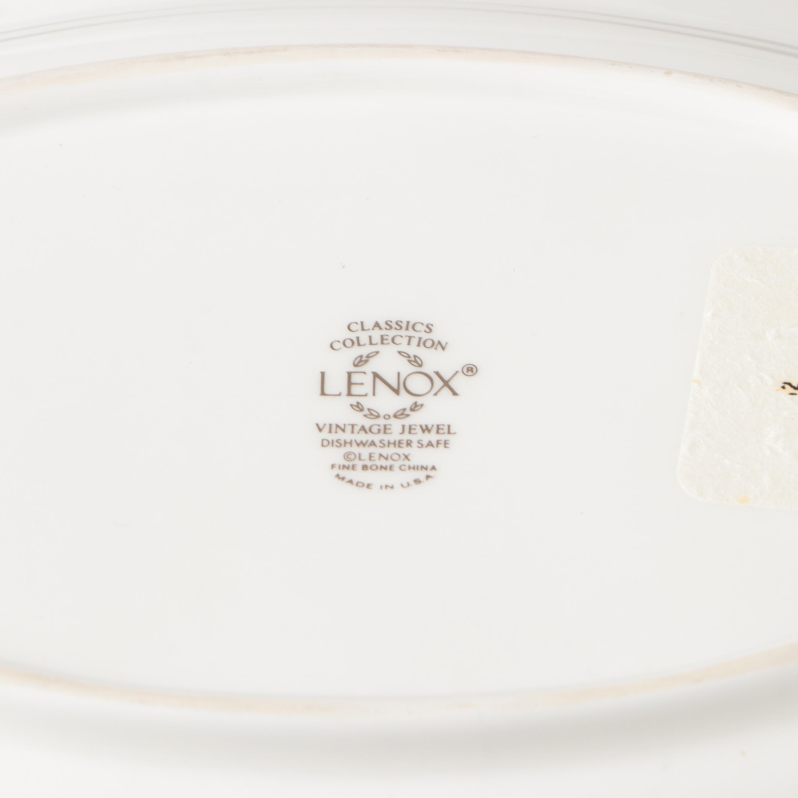 Lenox "Vintage Jewel" and Royal Doulton "Oxford Blue" Porcelain Dinnerware