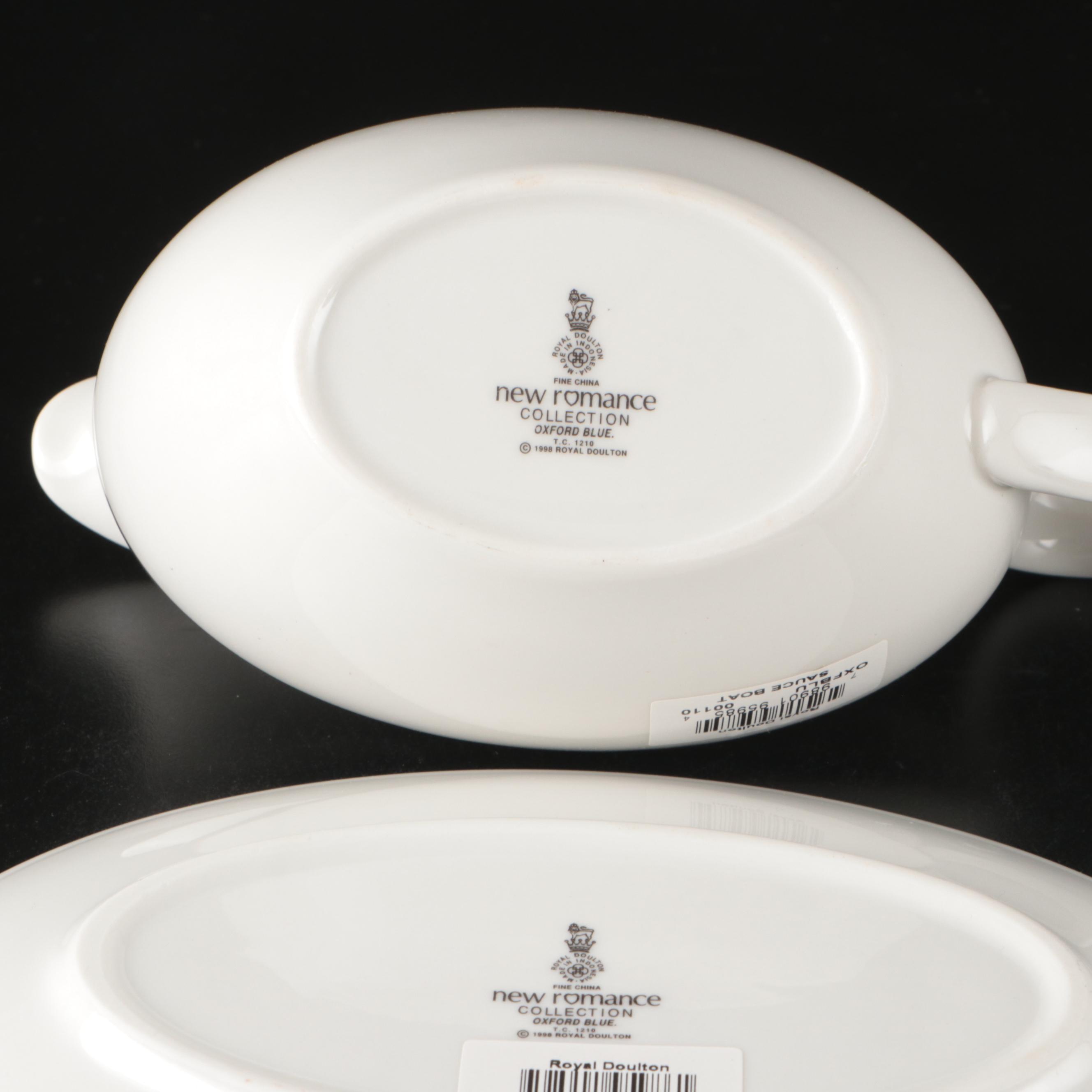 Lenox "Vintage Jewel" and Royal Doulton "Oxford Blue" Porcelain Dinnerware