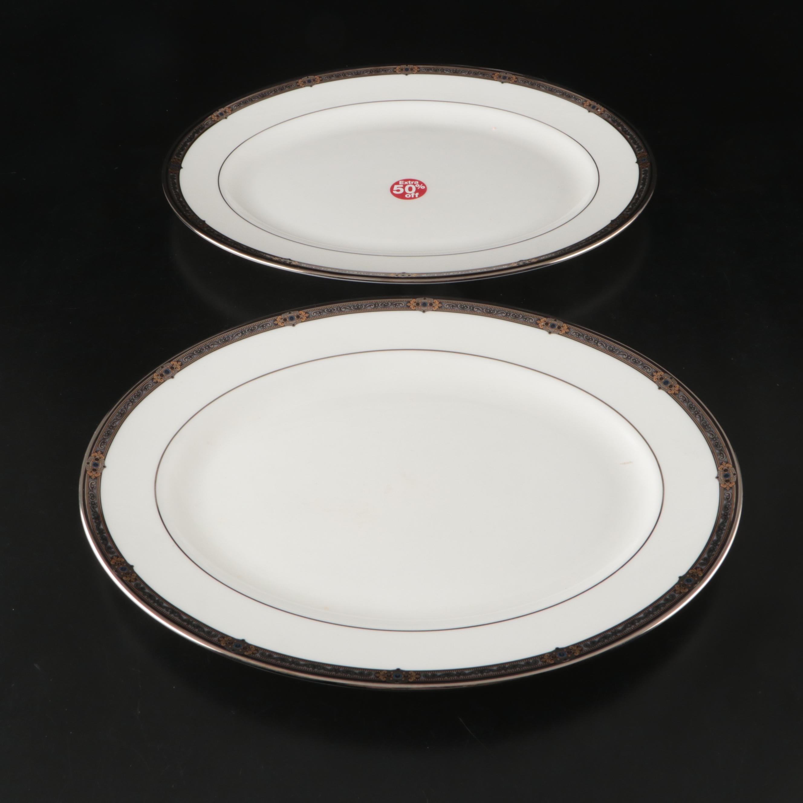 Lenox "Vintage Jewel" and Royal Doulton "Oxford Blue" Porcelain Dinnerware