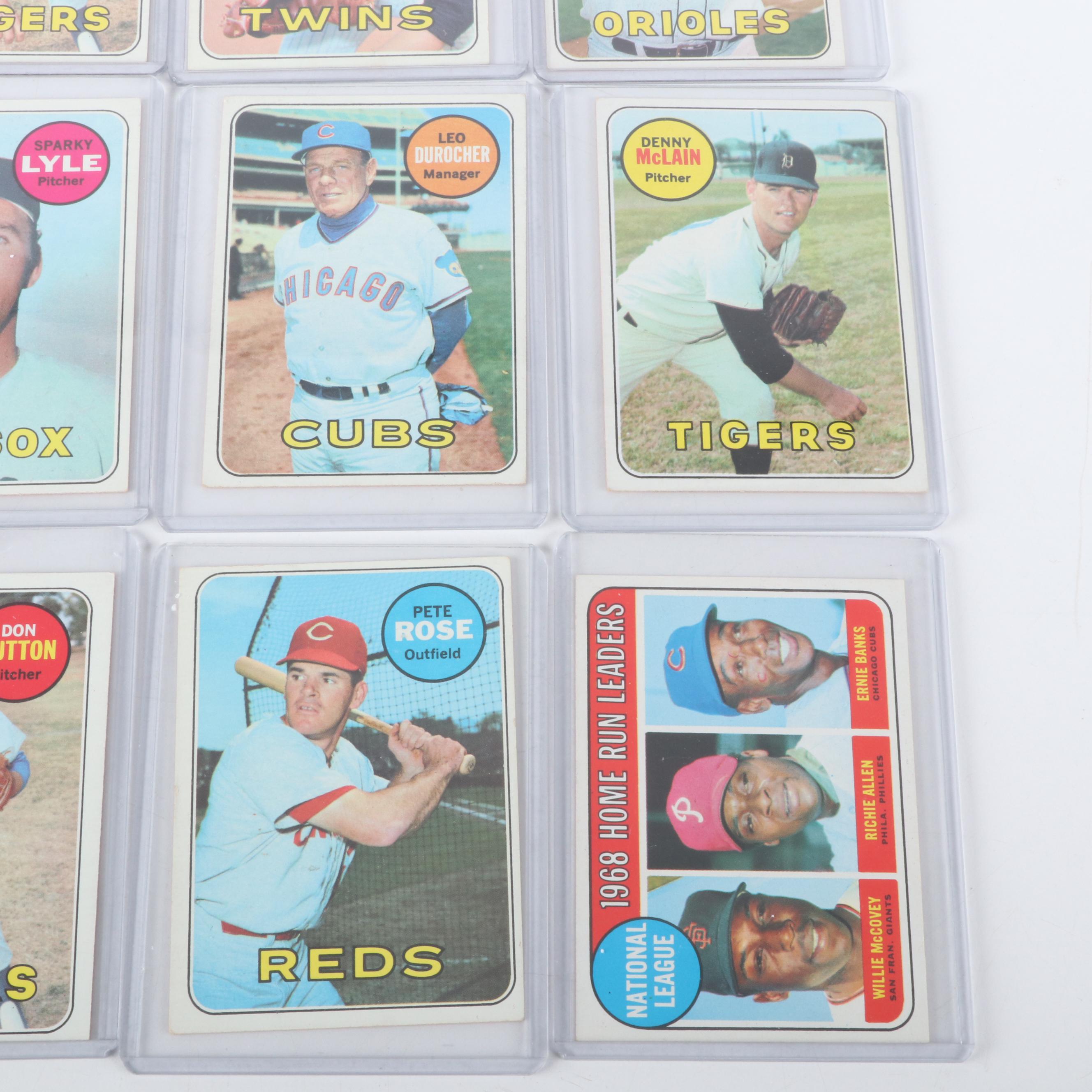 1969 Topps Baseball Card Featuring Pete Rose, Bob Gibson, and More