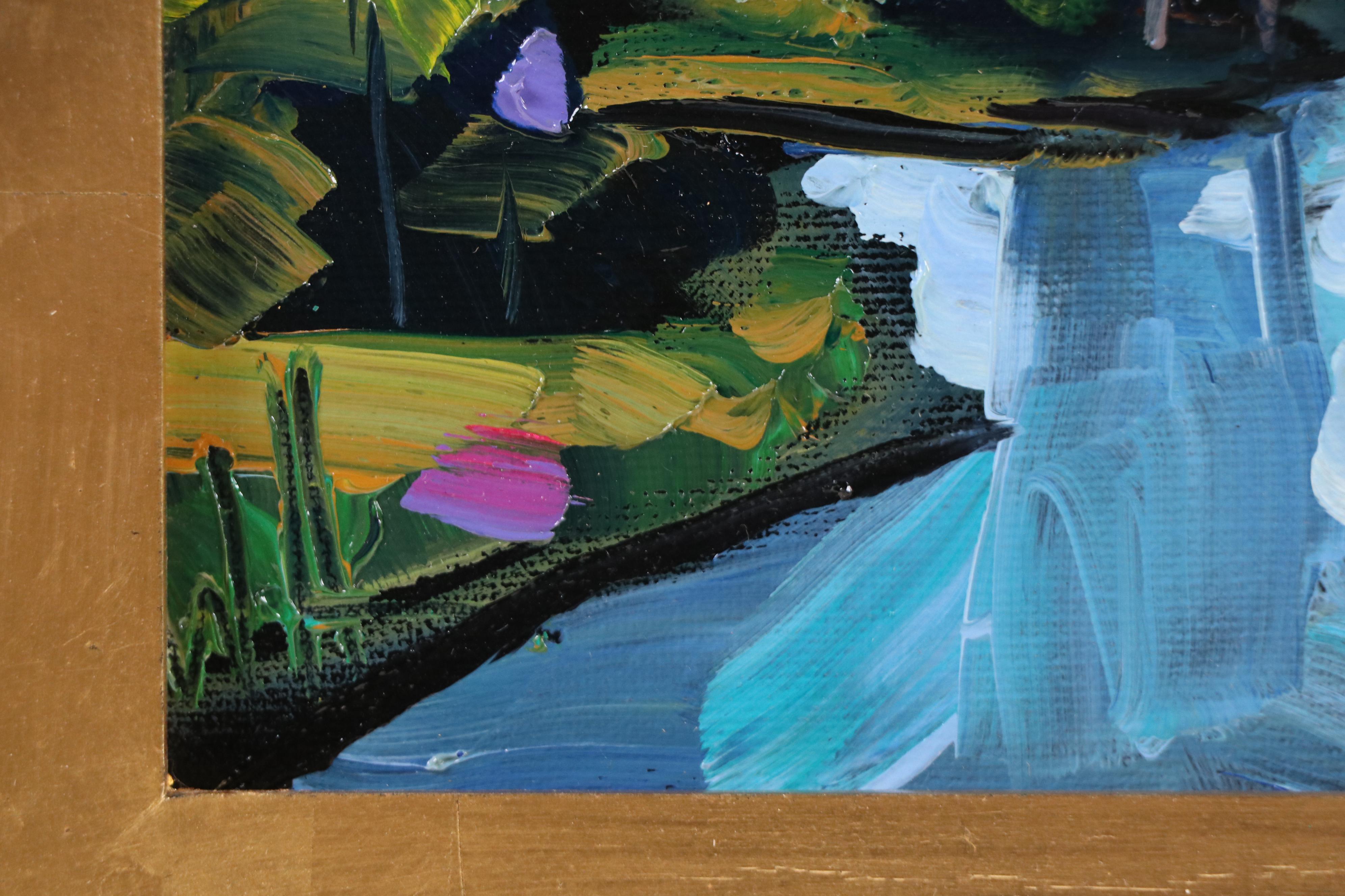 William Hawkins Abstract River Landscape Oil Painting