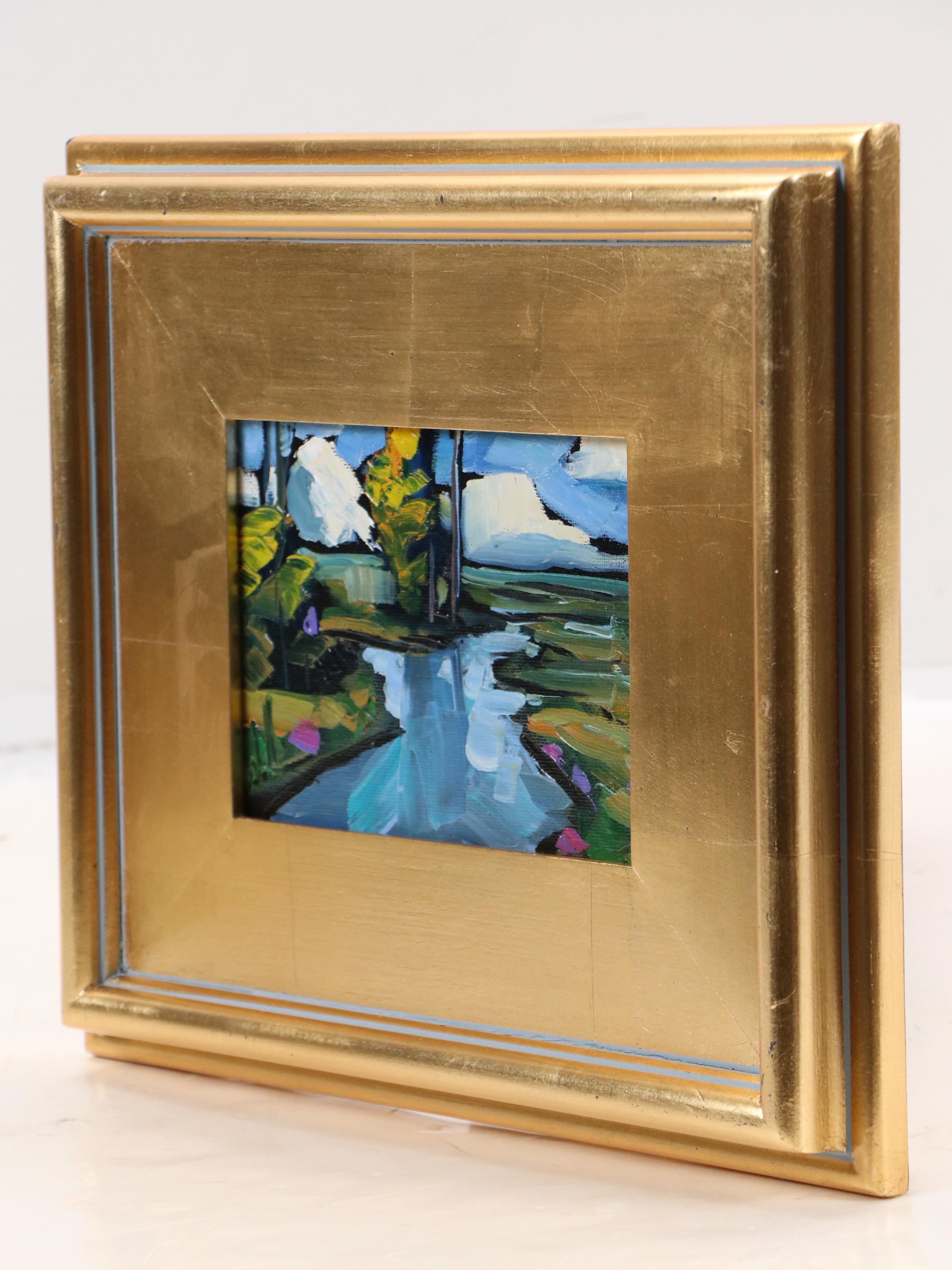 William Hawkins Abstract River Landscape Oil Painting