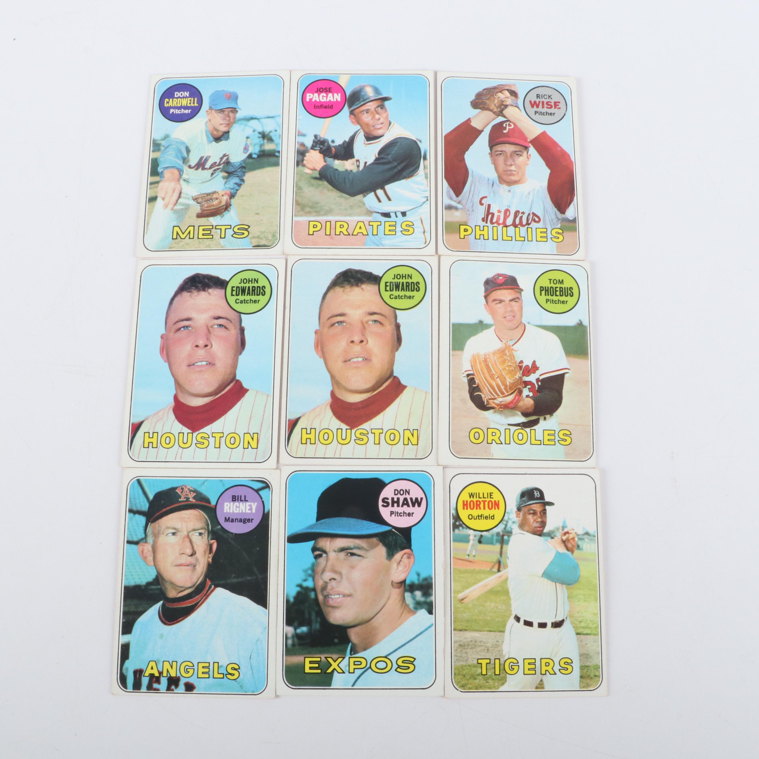 1969 Topps Baseball Card Featuring Ernie Banks, Joe Morgan, and More