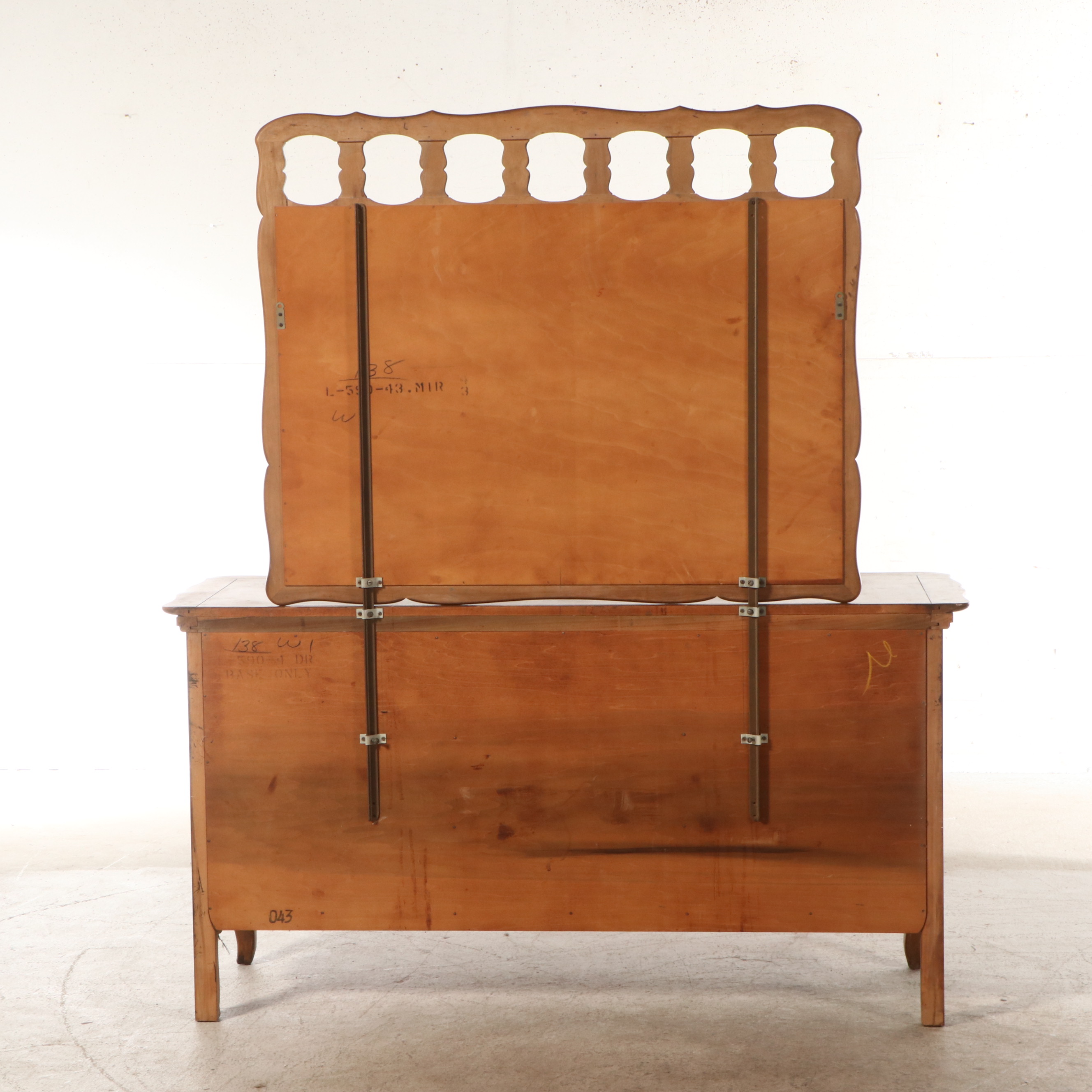 French Provincial Style Pecan Dresser