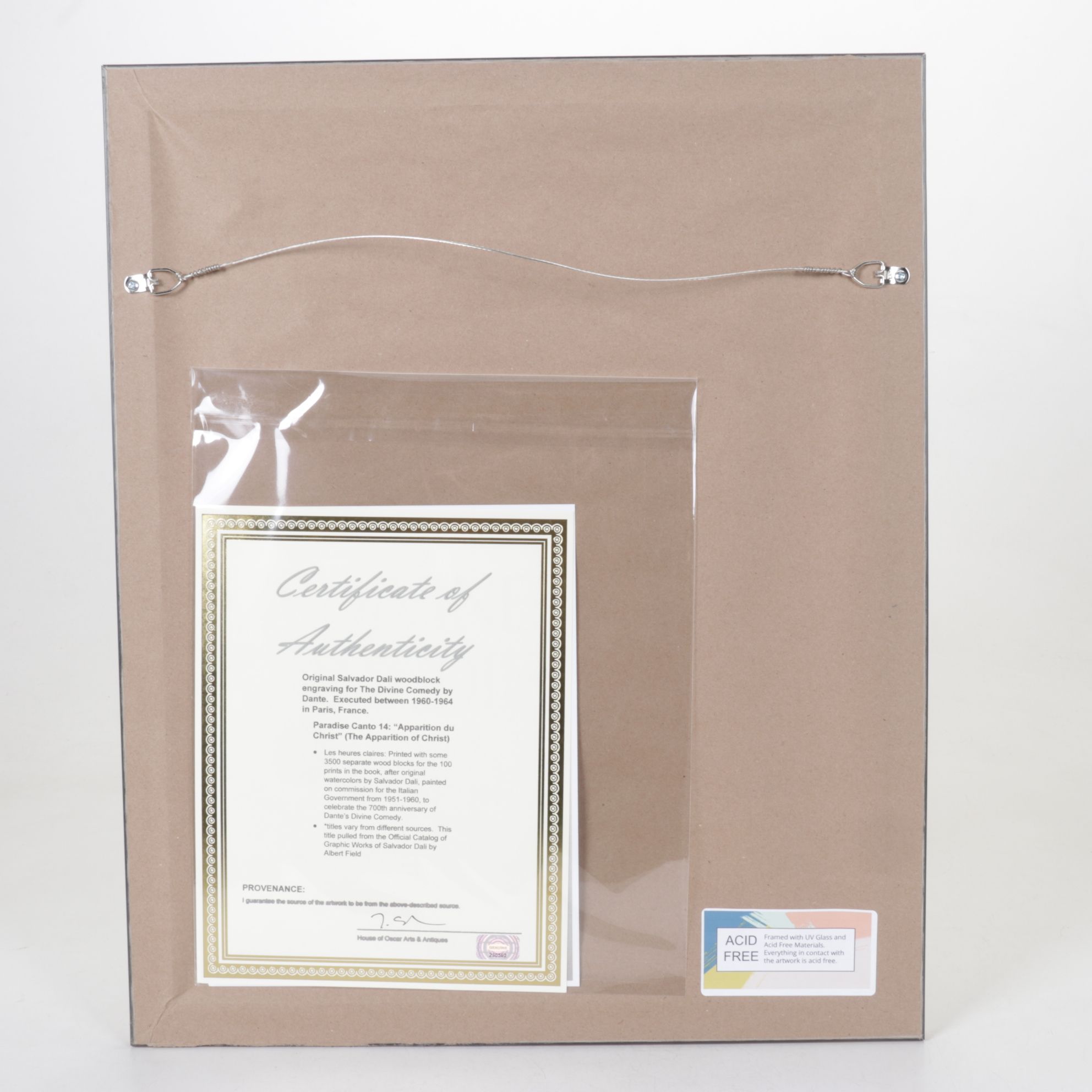 Salvador Dalí Wood Engraving "L’apparition du Christ," 1960 – 1964