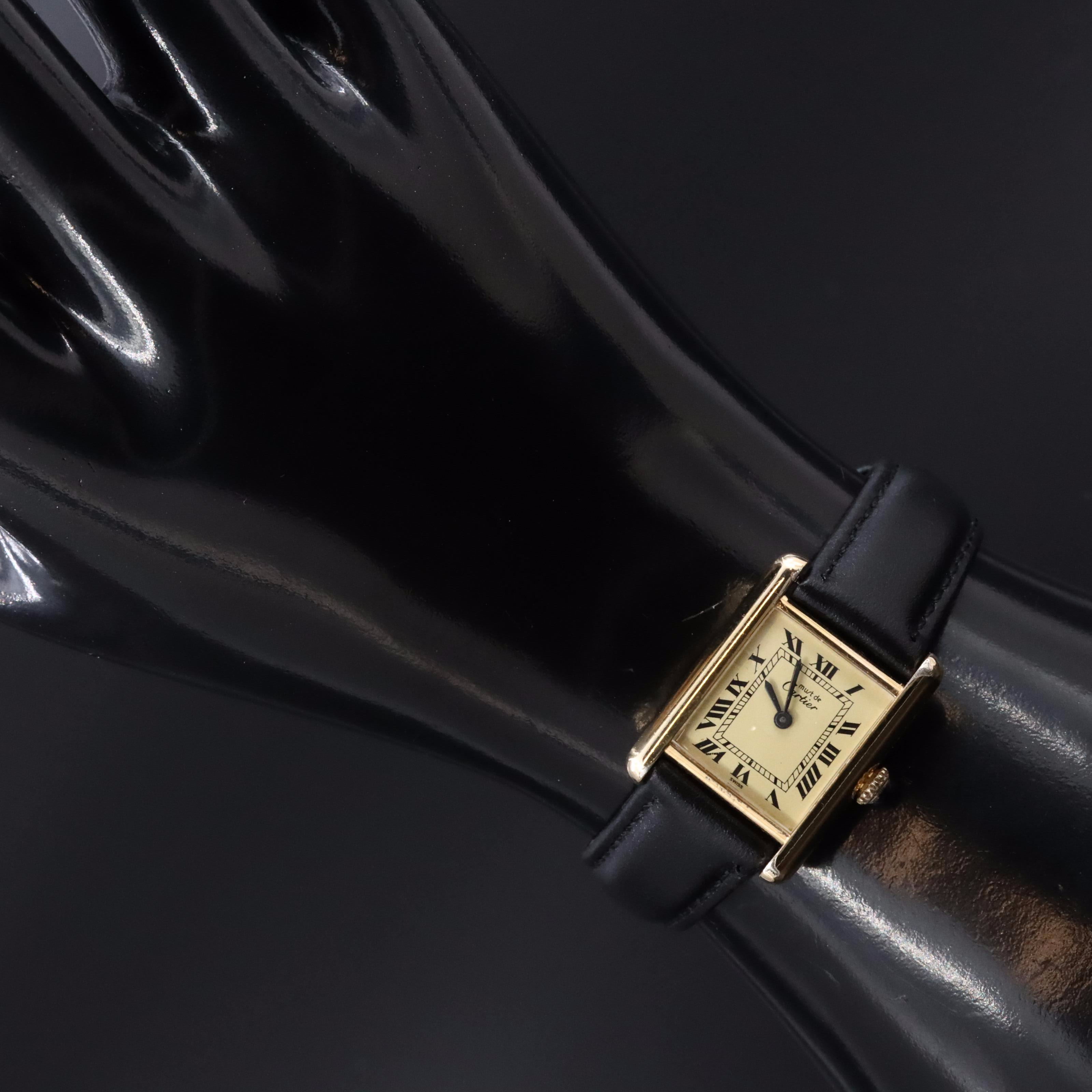 Cartier Must de Cartier Vermeil Tank Manual Wind Watch