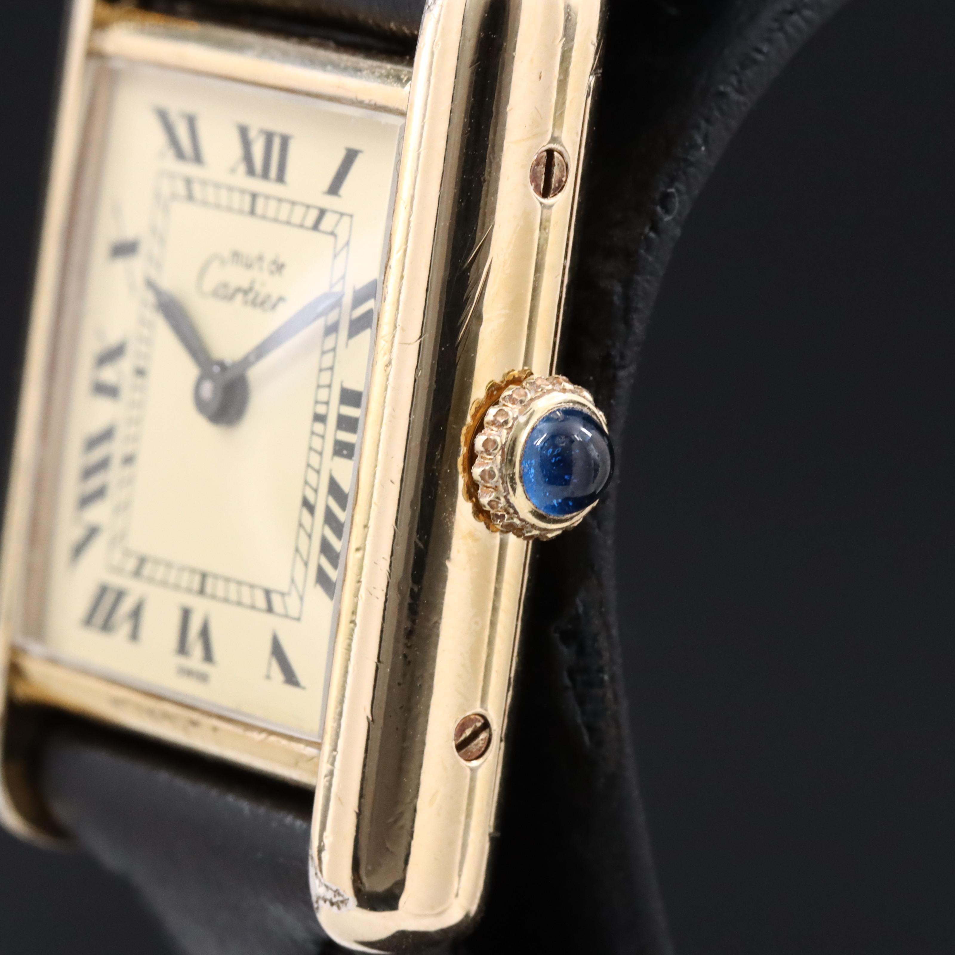 Cartier Must de Cartier Vermeil Tank Manual Wind Watch