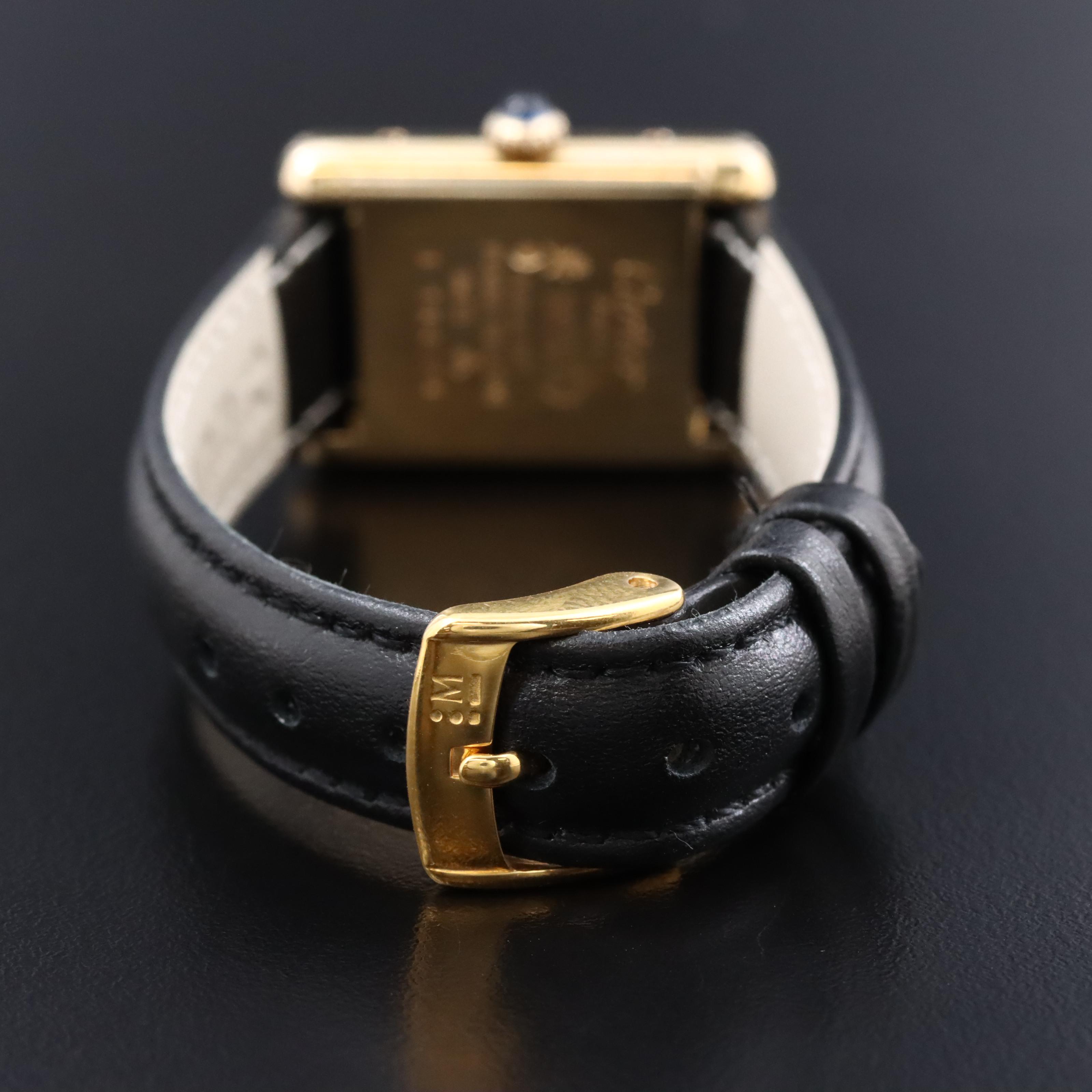 Cartier Must de Cartier Vermeil Tank Manual Wind Watch