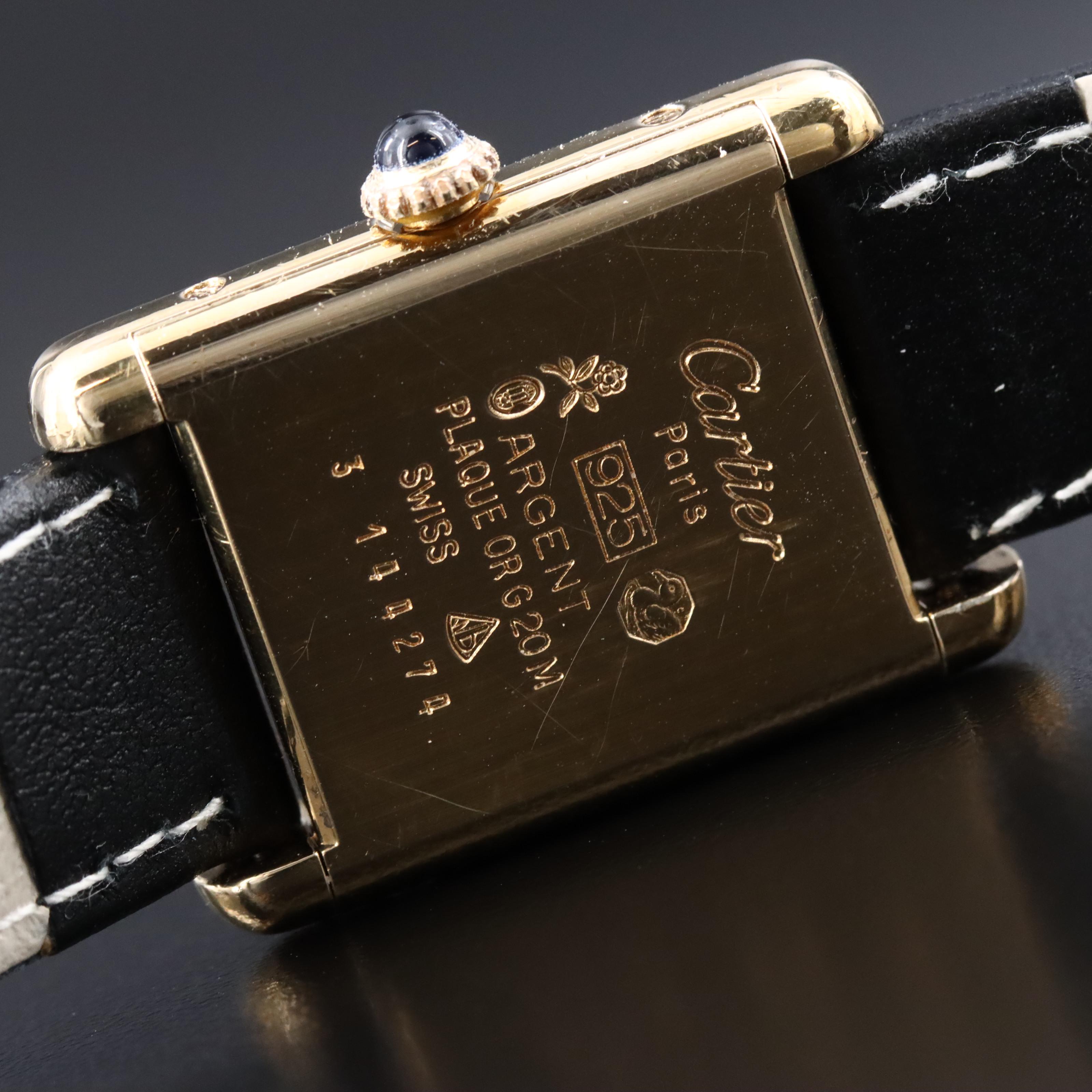 Cartier Must de Cartier Vermeil Tank Manual Wind Watch