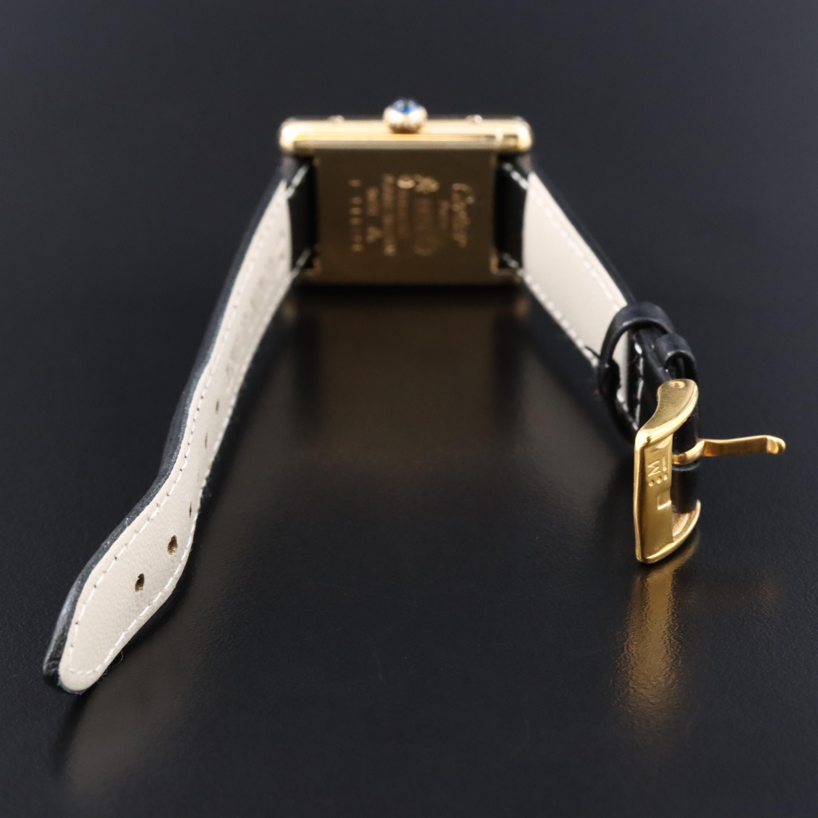 Cartier Must de Cartier Vermeil Tank Manual Wind Watch