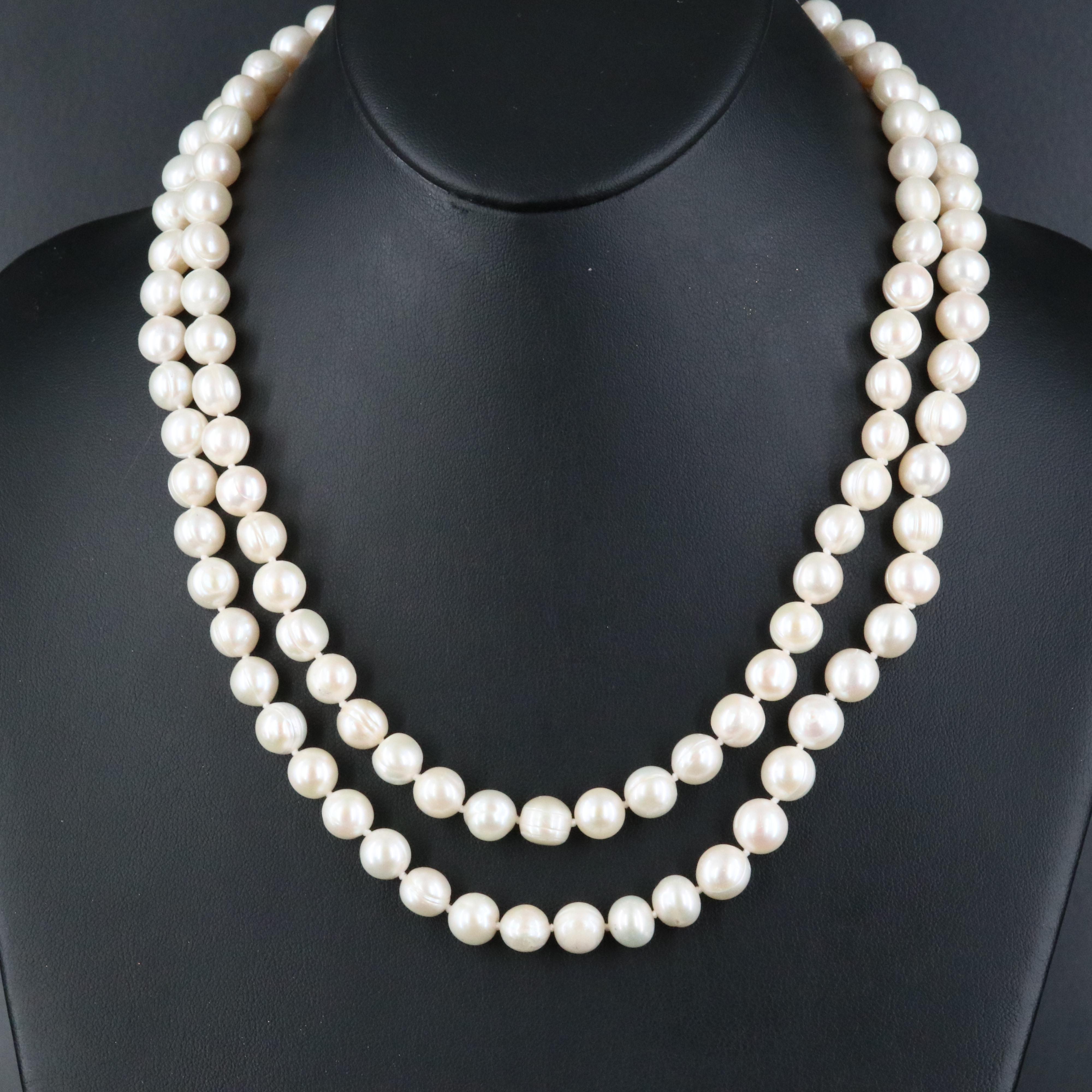 Rope Length Endless Pearl Necklace