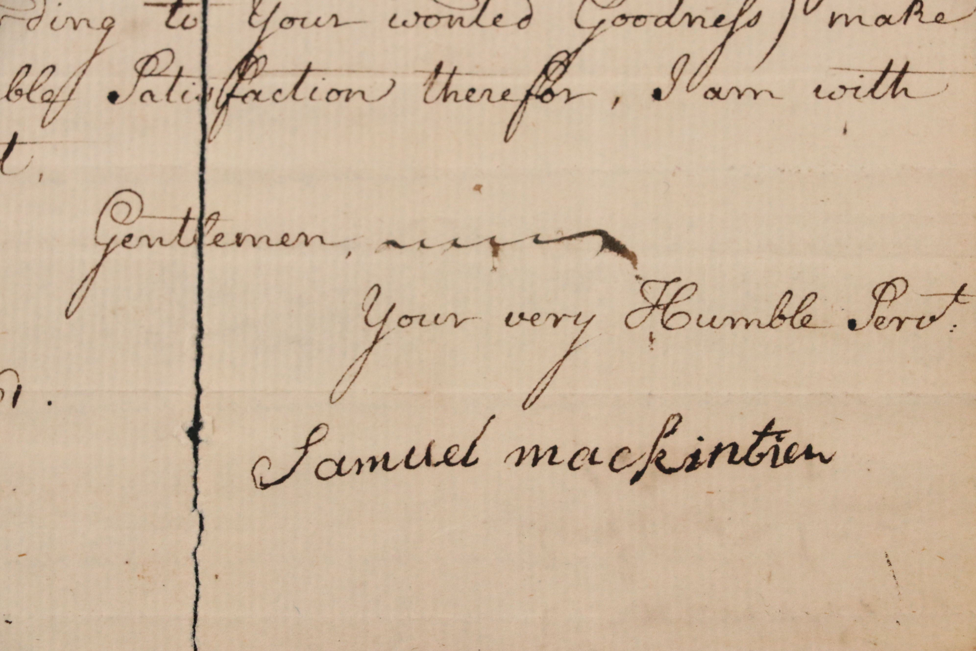 Antique 1761 Colonial Boston Petition Letter to Selectmen