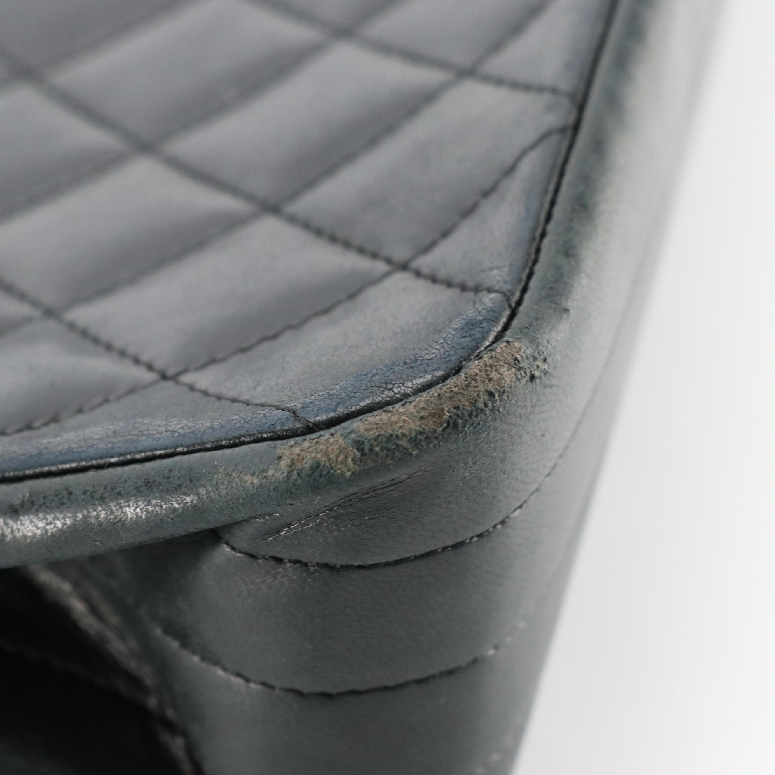 Chanel CC Round Flap Shoulder Bag in Quilted Lambskin Leather