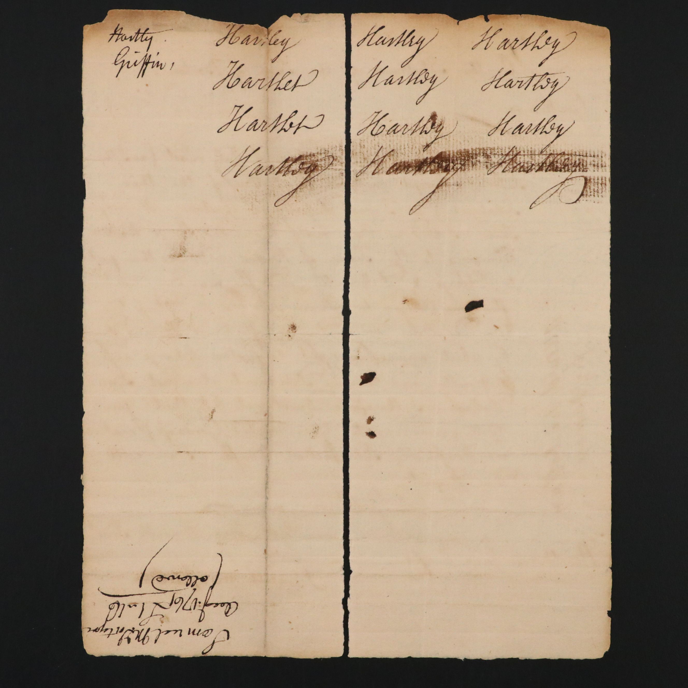 Antique 1761 Colonial Boston Petition Letter to Selectmen