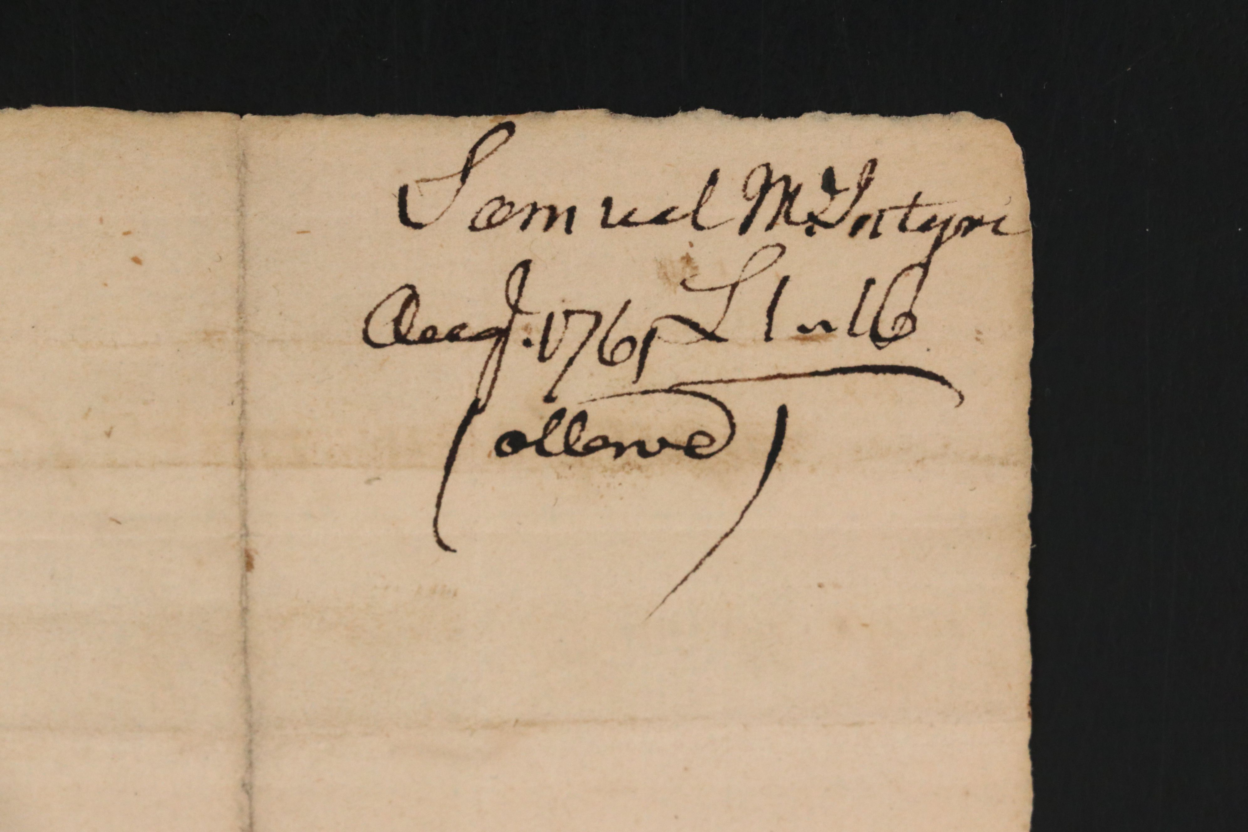 Antique 1761 Colonial Boston Petition Letter to Selectmen