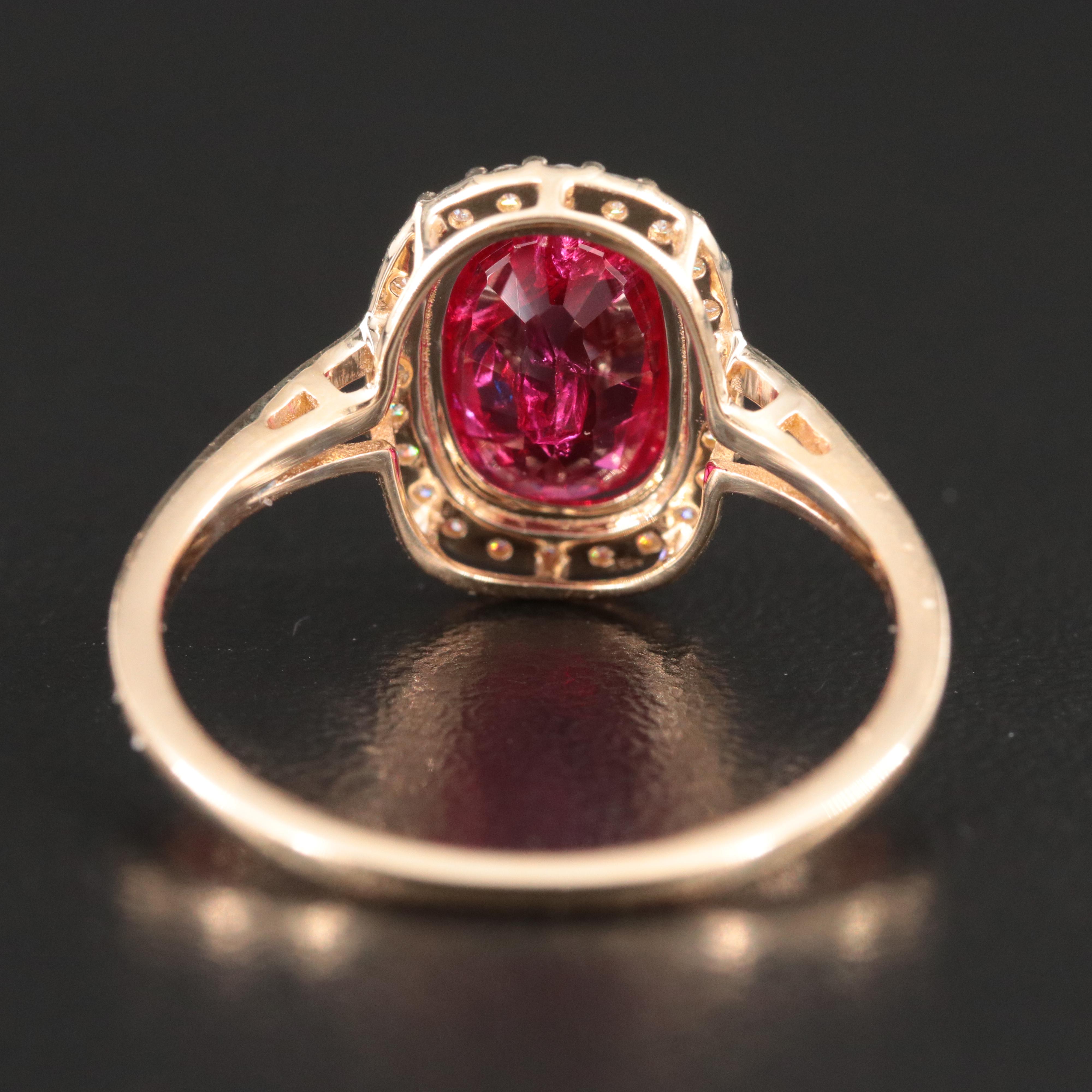 14K Ruby and Moissanite Ring