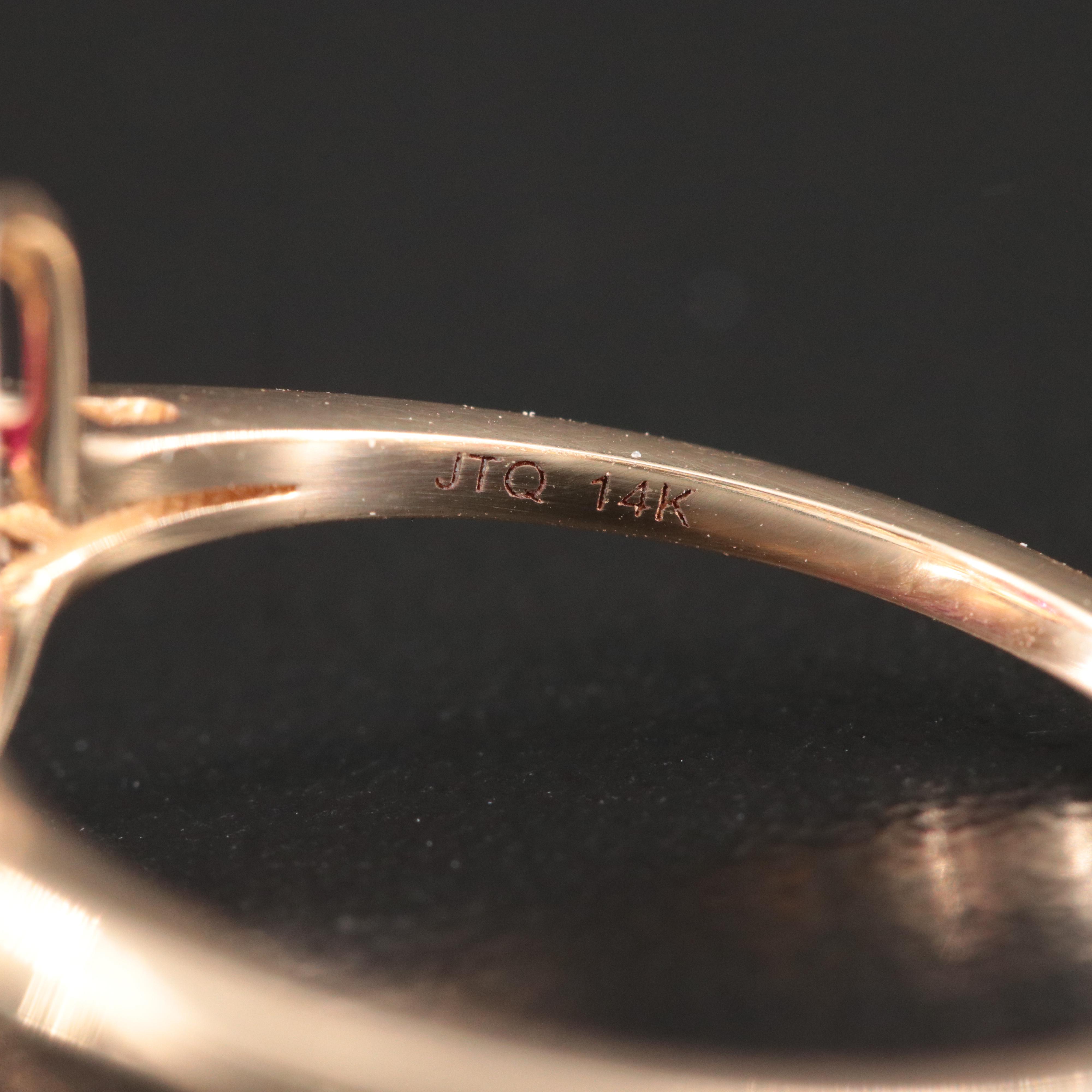 14K Ruby and Moissanite Ring