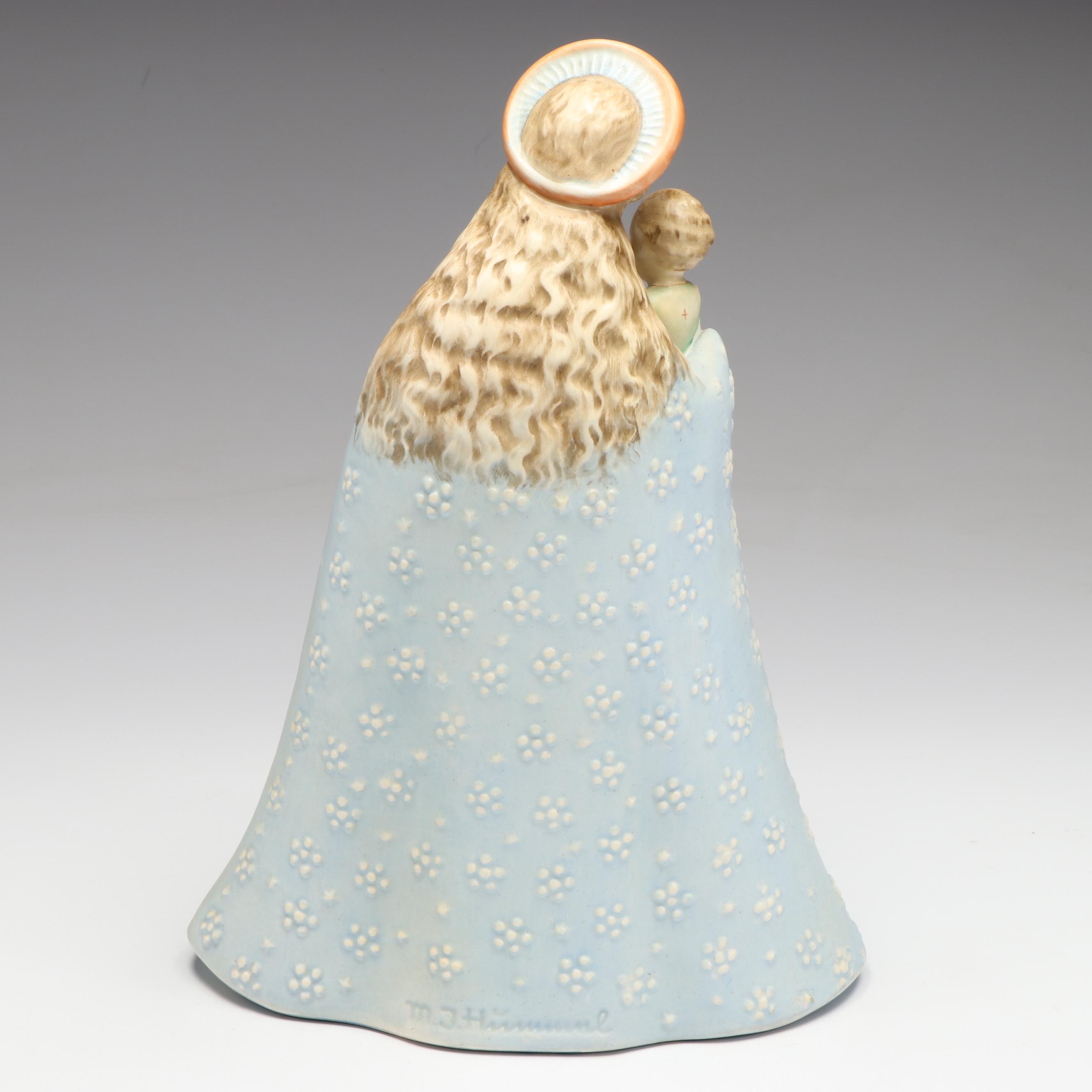 Goebel Porcelain Hummel "Flower Madonna" Figurine, Mid to Late 20th Century