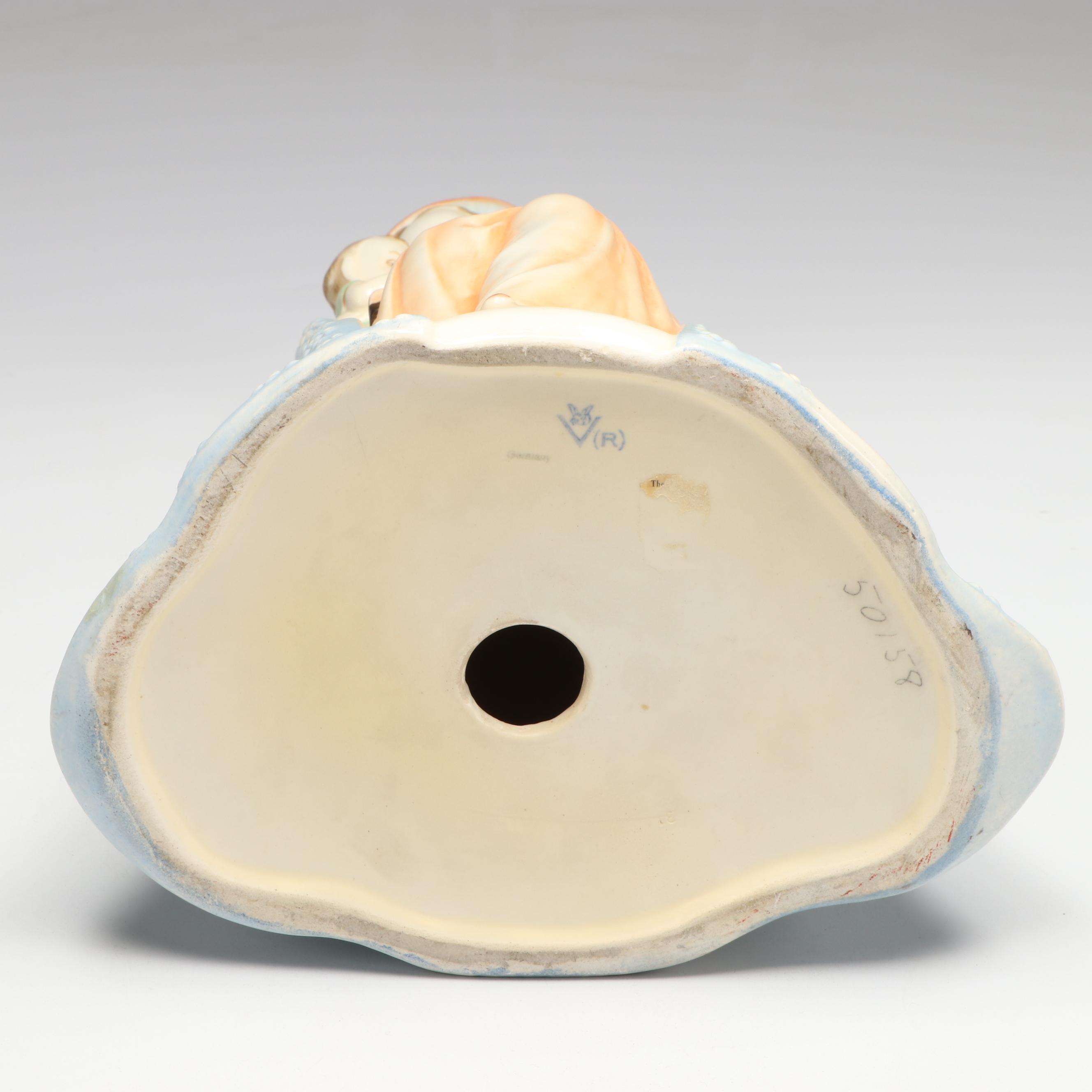 Goebel Porcelain Hummel "Flower Madonna" Figurine, Mid to Late 20th Century