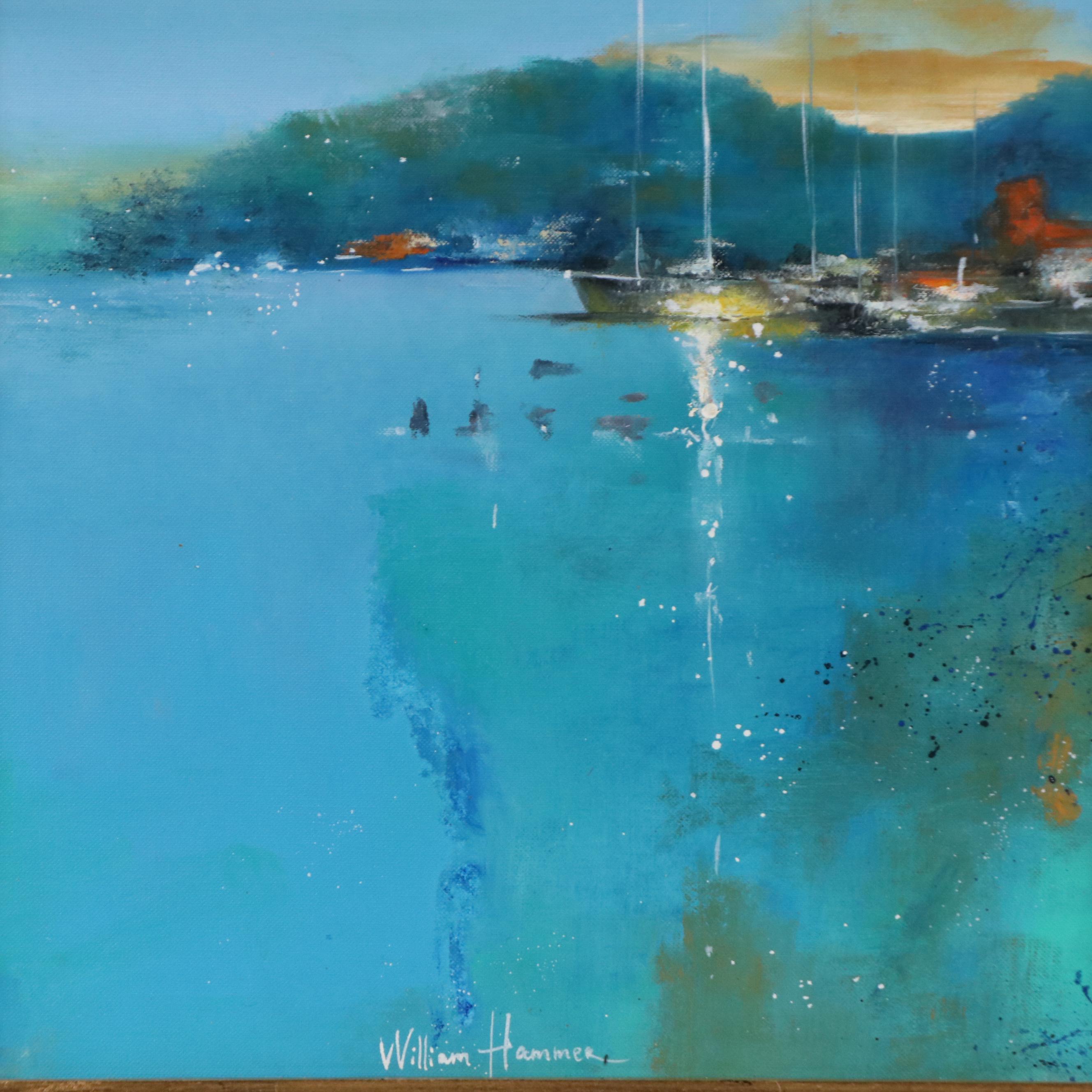 William Hammer Abstract Coastal Oil Painting