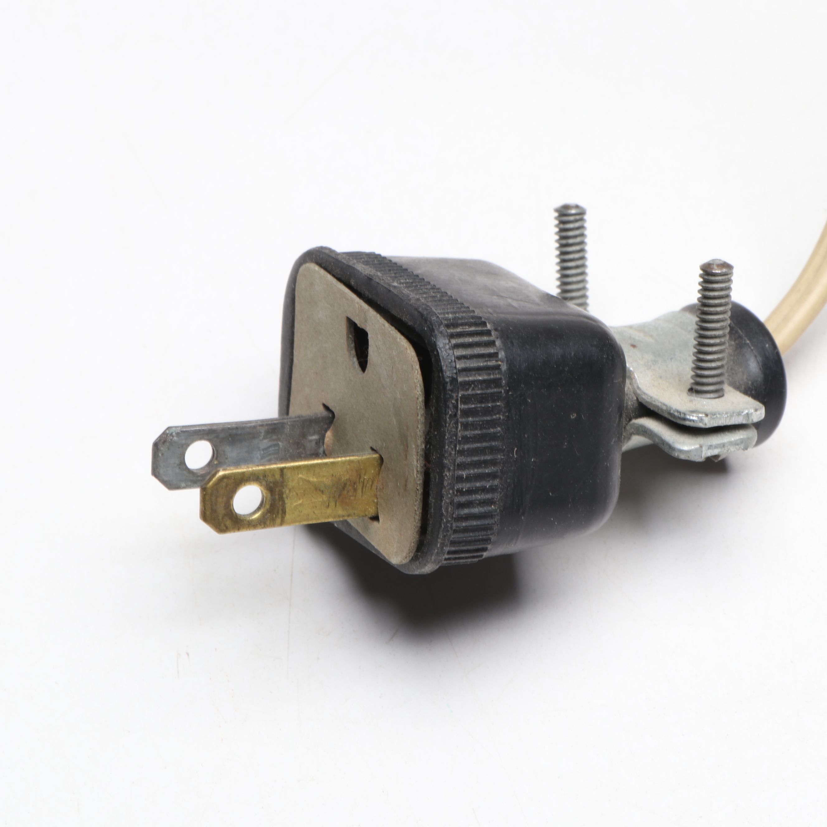 Brass Offset Arm Student Lamp with Milk Glass Shade, Vintage