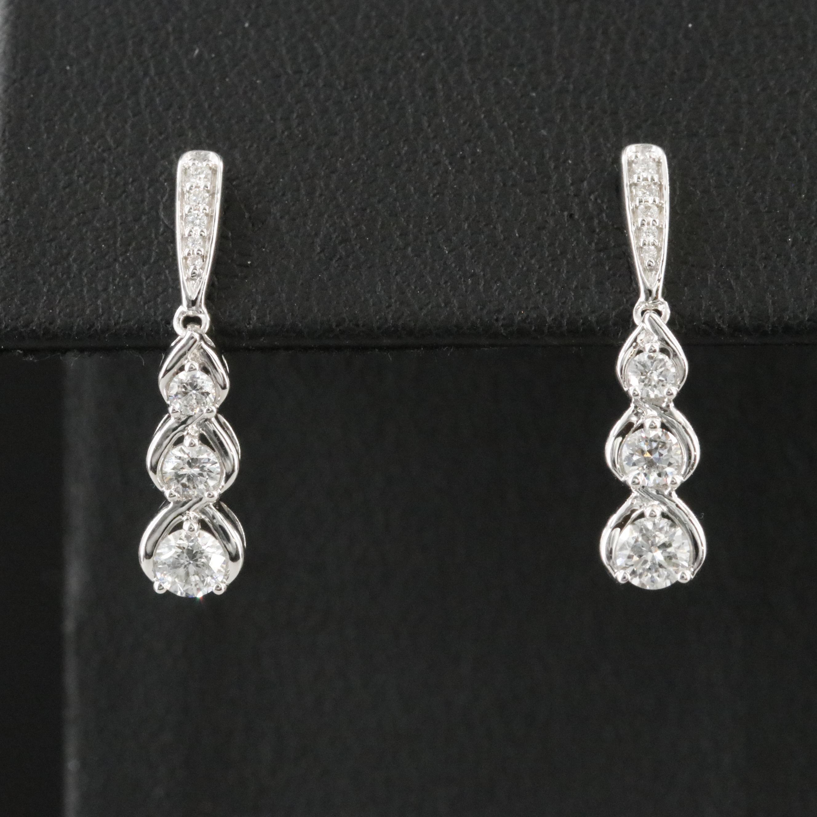 14K 0.50 CTW Diamond Drop Earrings