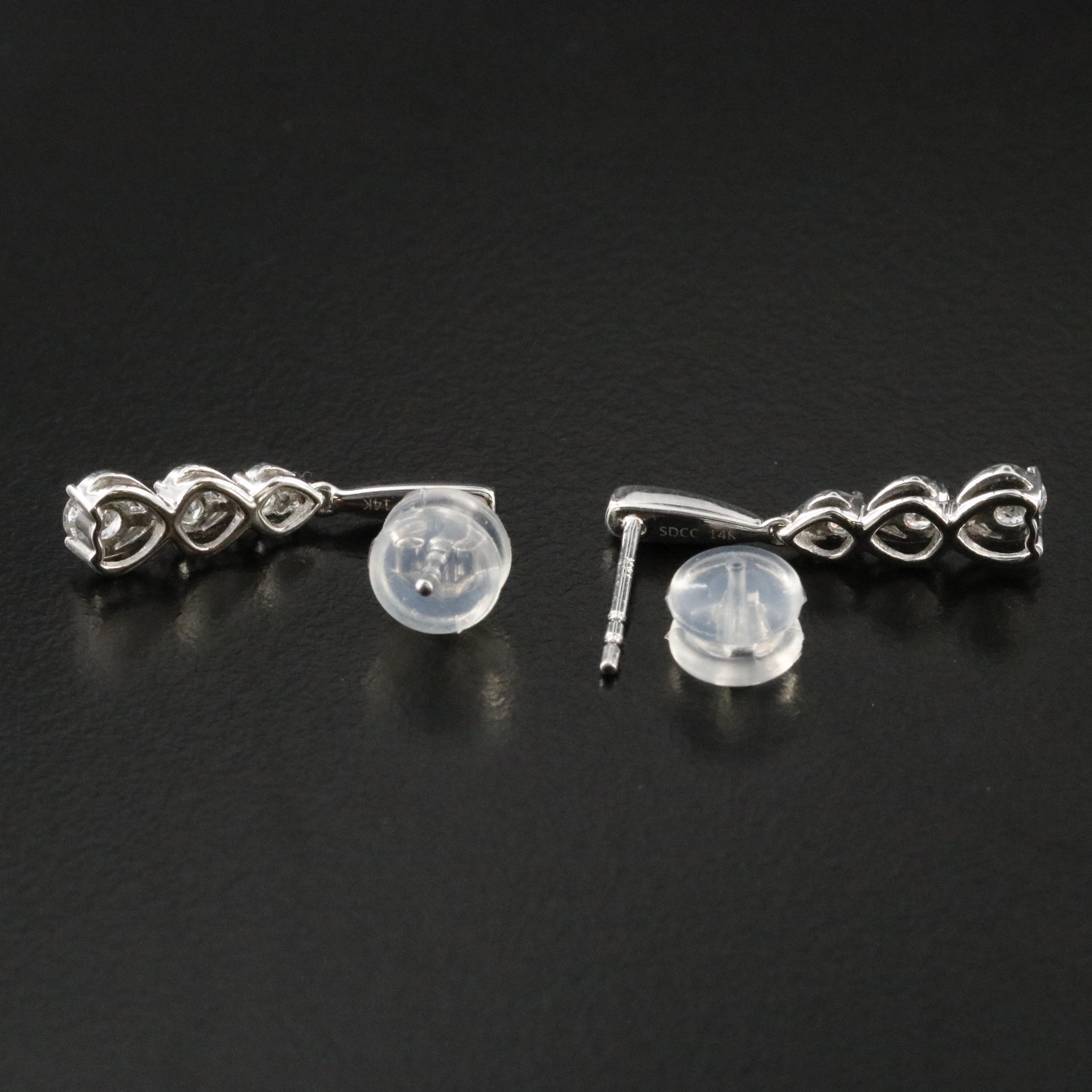 14K 0.50 CTW Diamond Drop Earrings