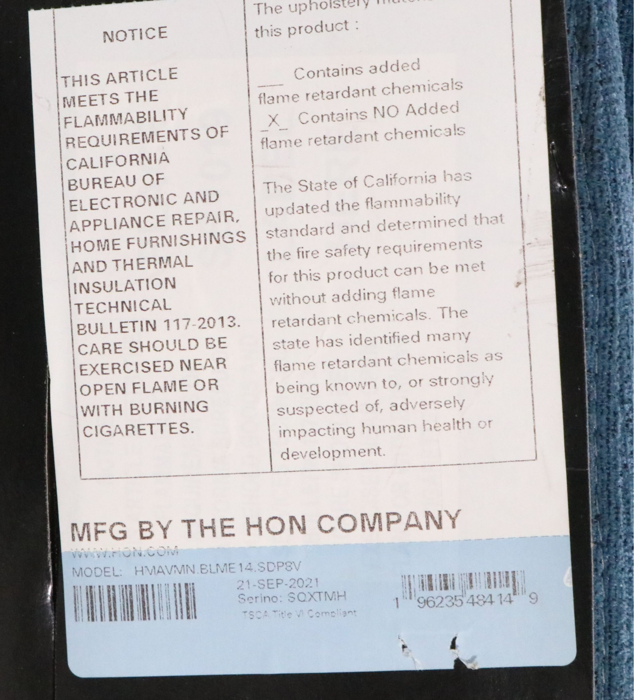 Hon Company "Mav" Armless Lounge Chair