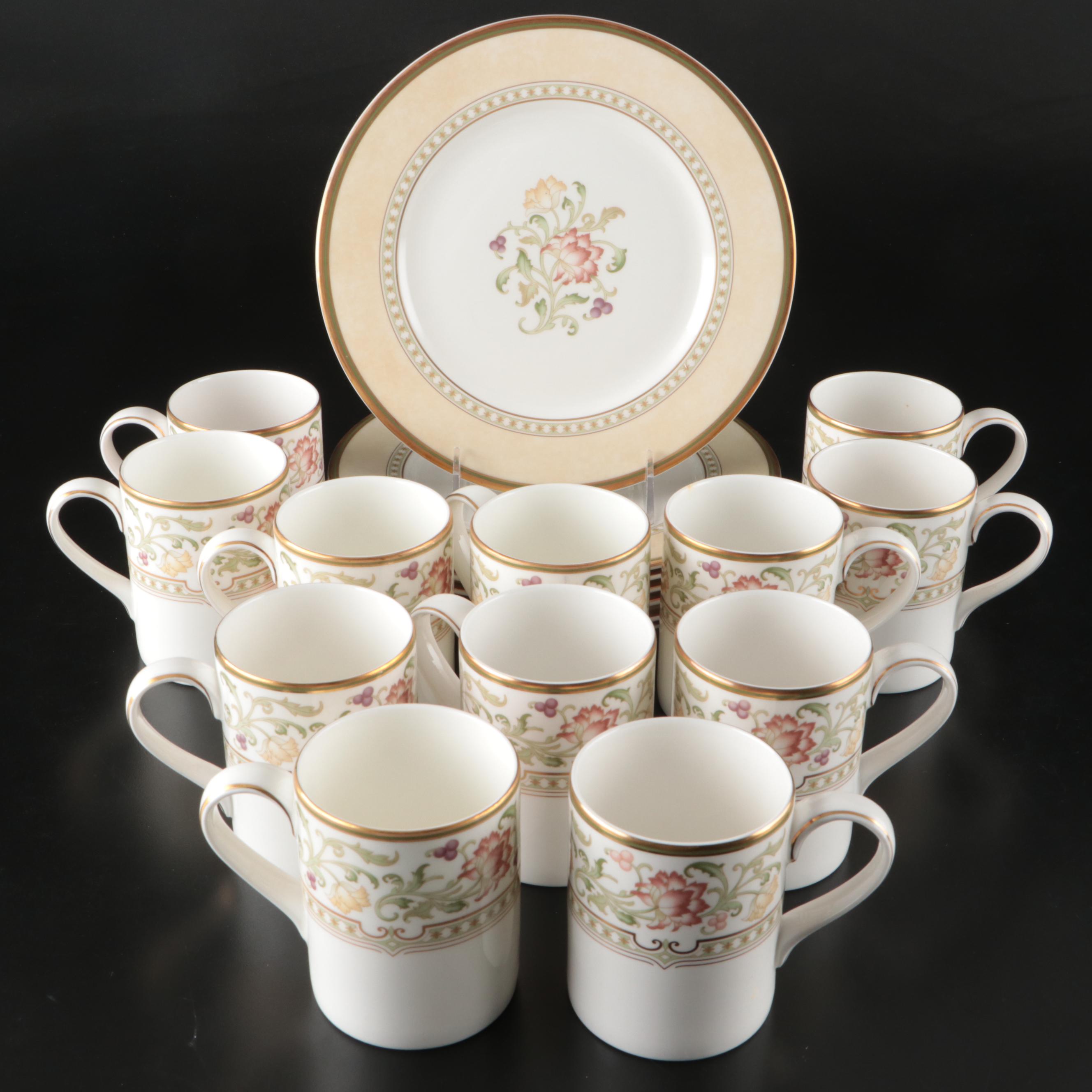 Royal Doulton "Lichfield" Porcelain Mugs and Luncheon Plates