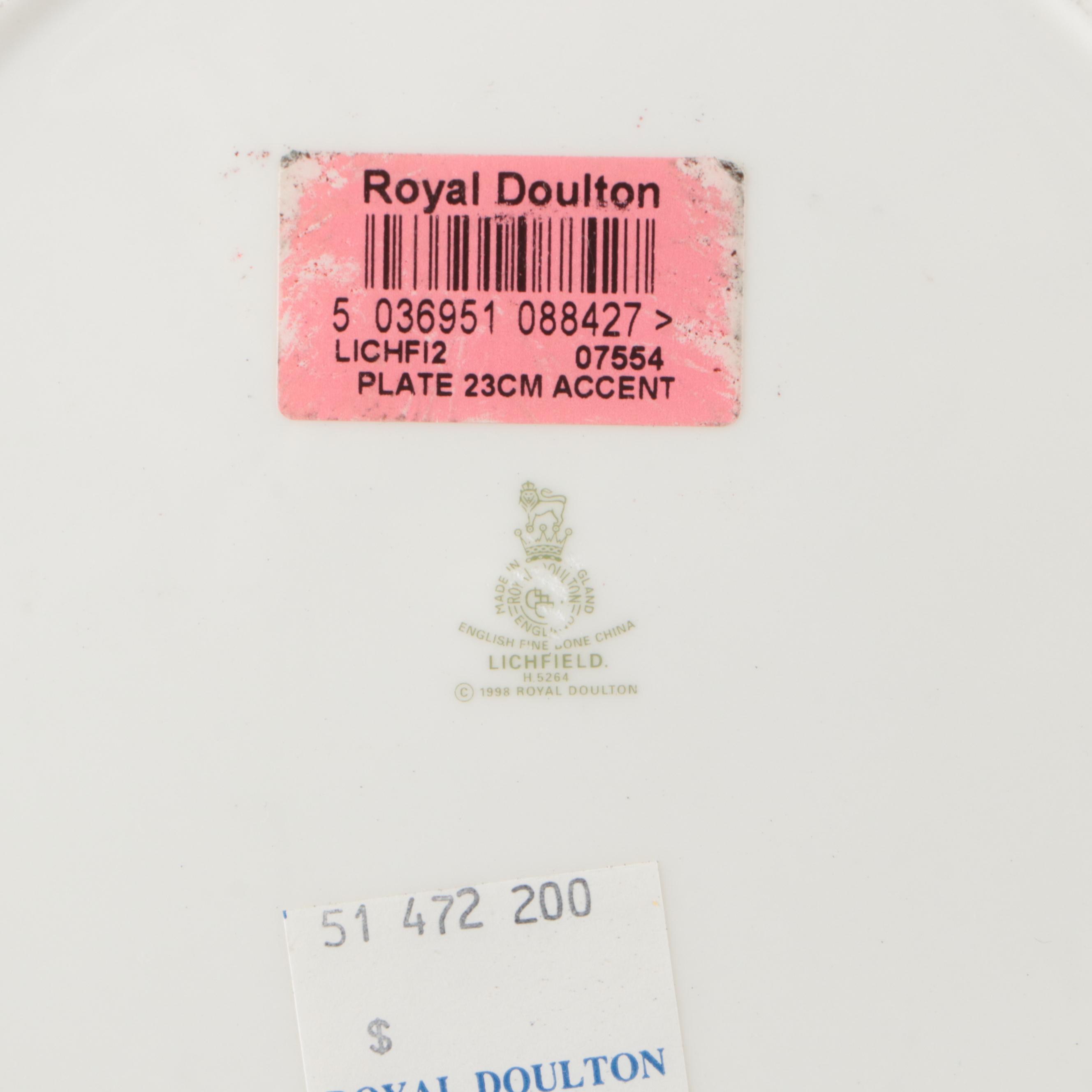 Royal Doulton "Lichfield" Porcelain Mugs and Luncheon Plates