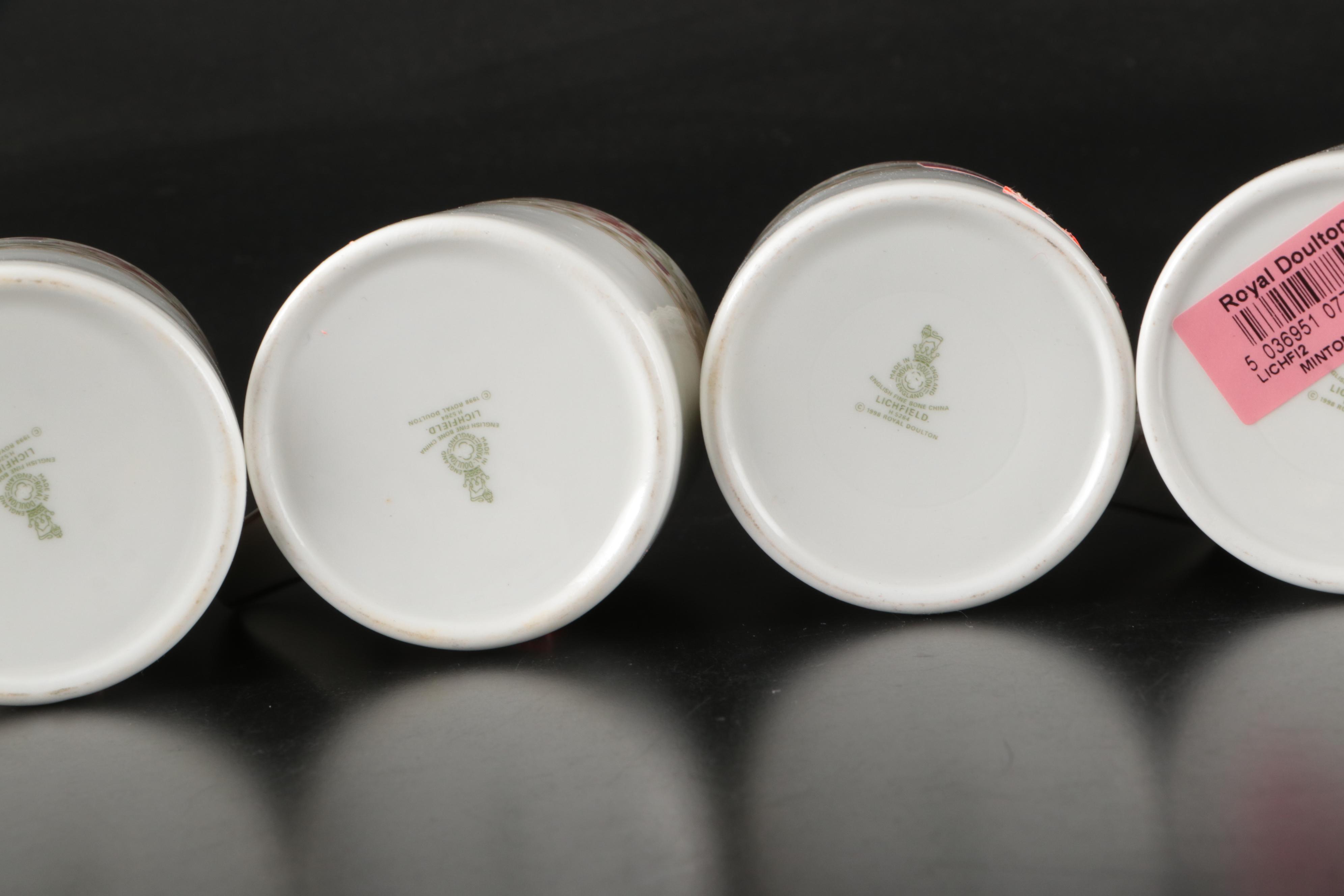 Royal Doulton "Lichfield" Porcelain Mugs and Luncheon Plates